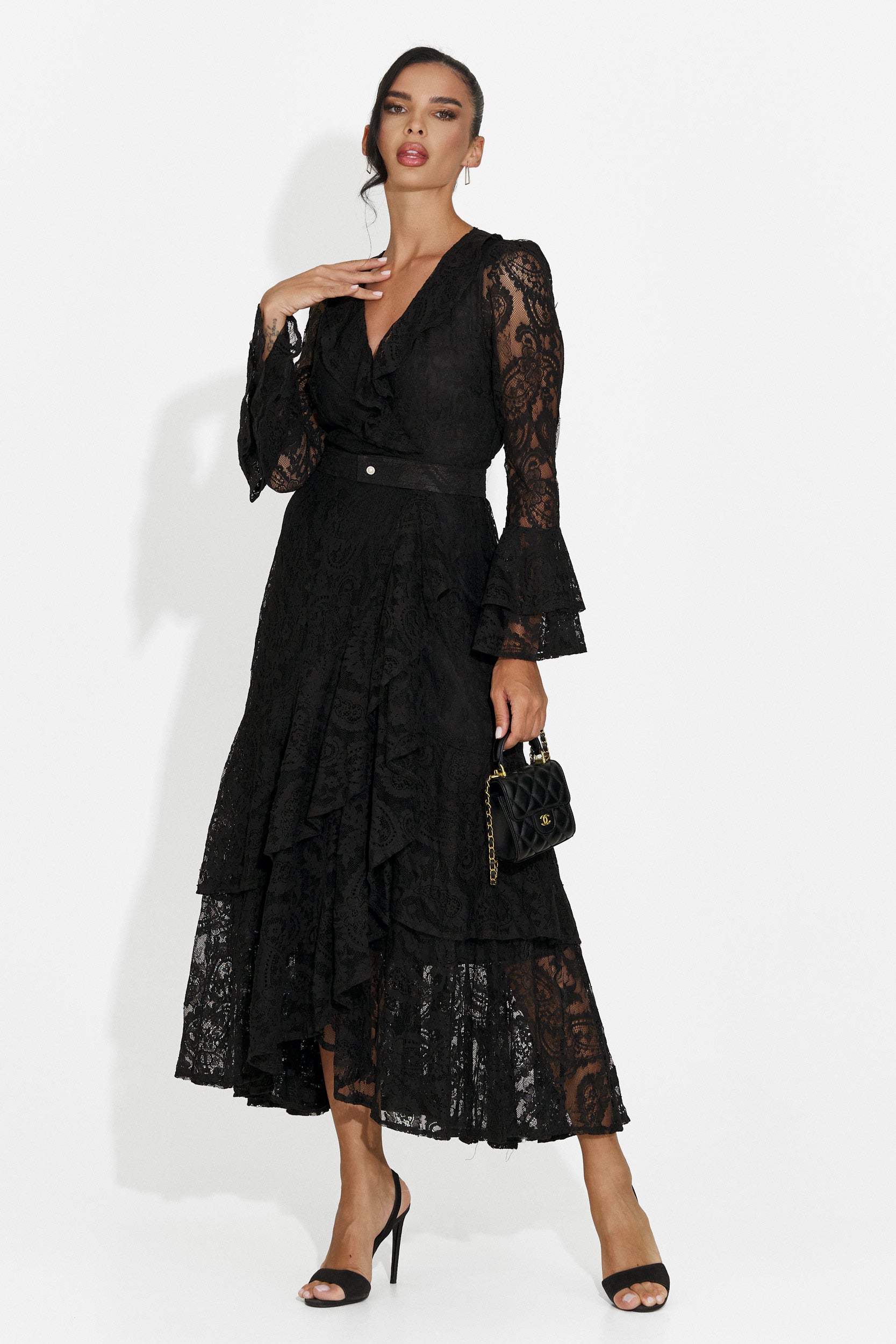 Short black women's dress Nariam Bogas
