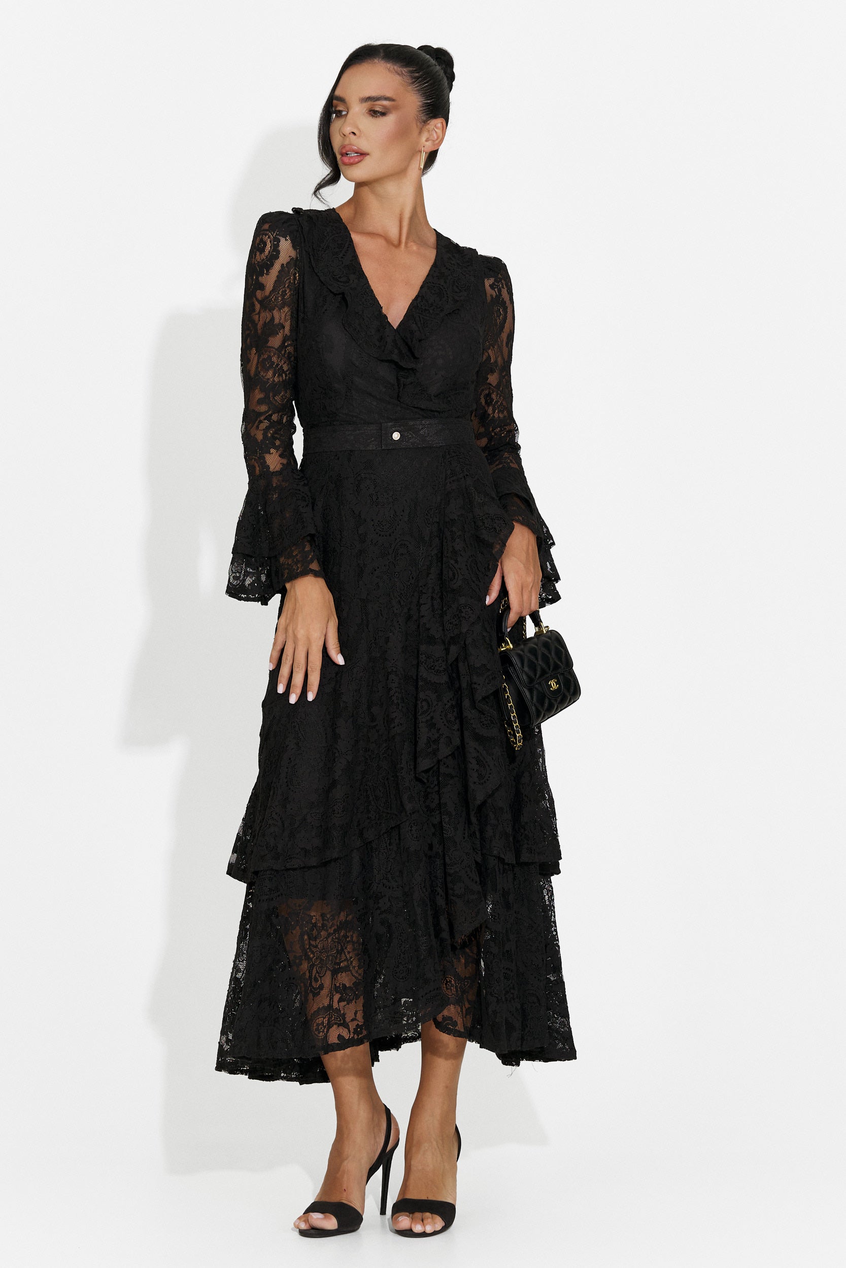Short black women's dress Nariam Bogas