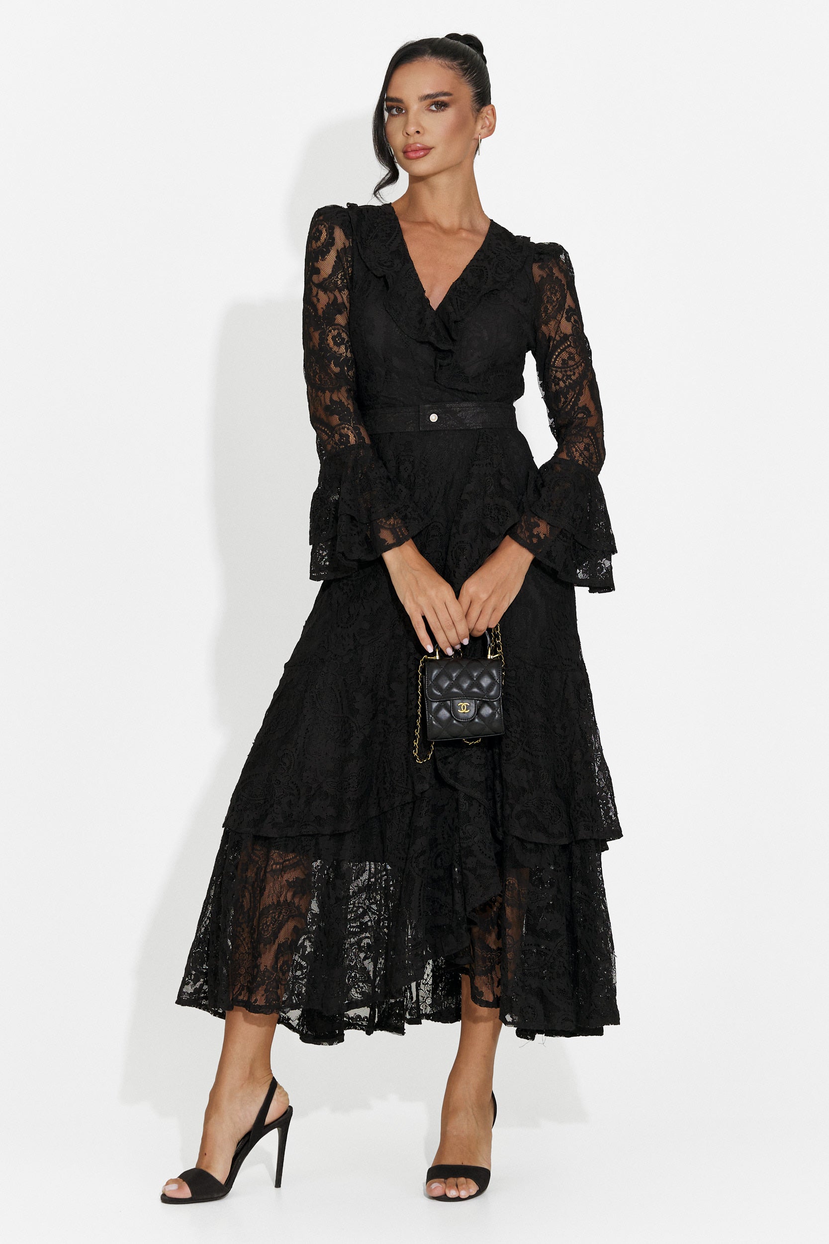 Short black women's dress Nariam Bogas