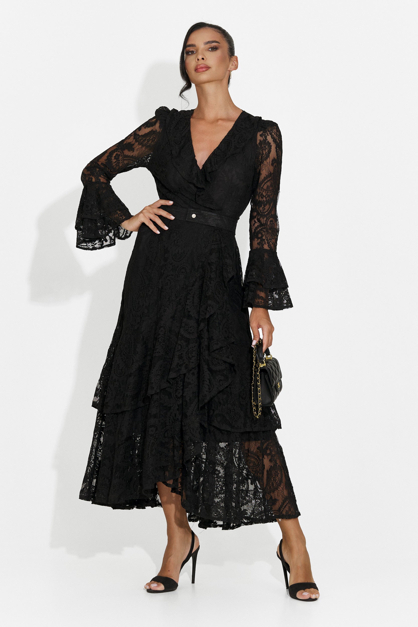 Short black women's dress Nariam Bogas