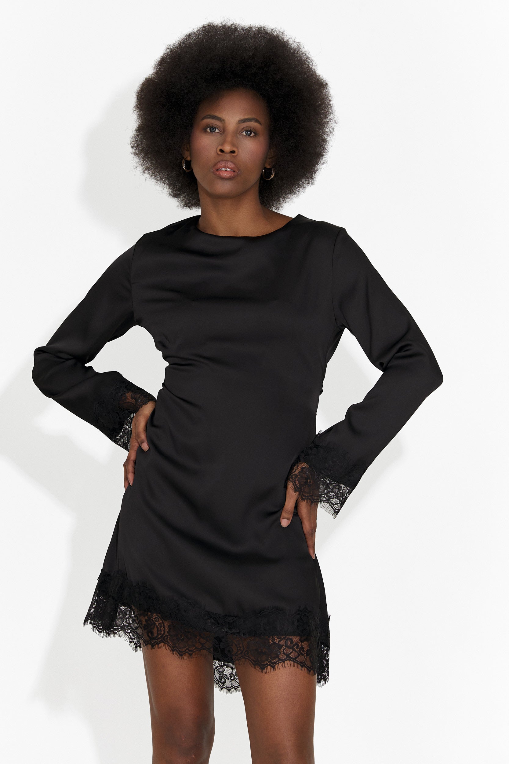 Women's short black dress Olmaria Bogas