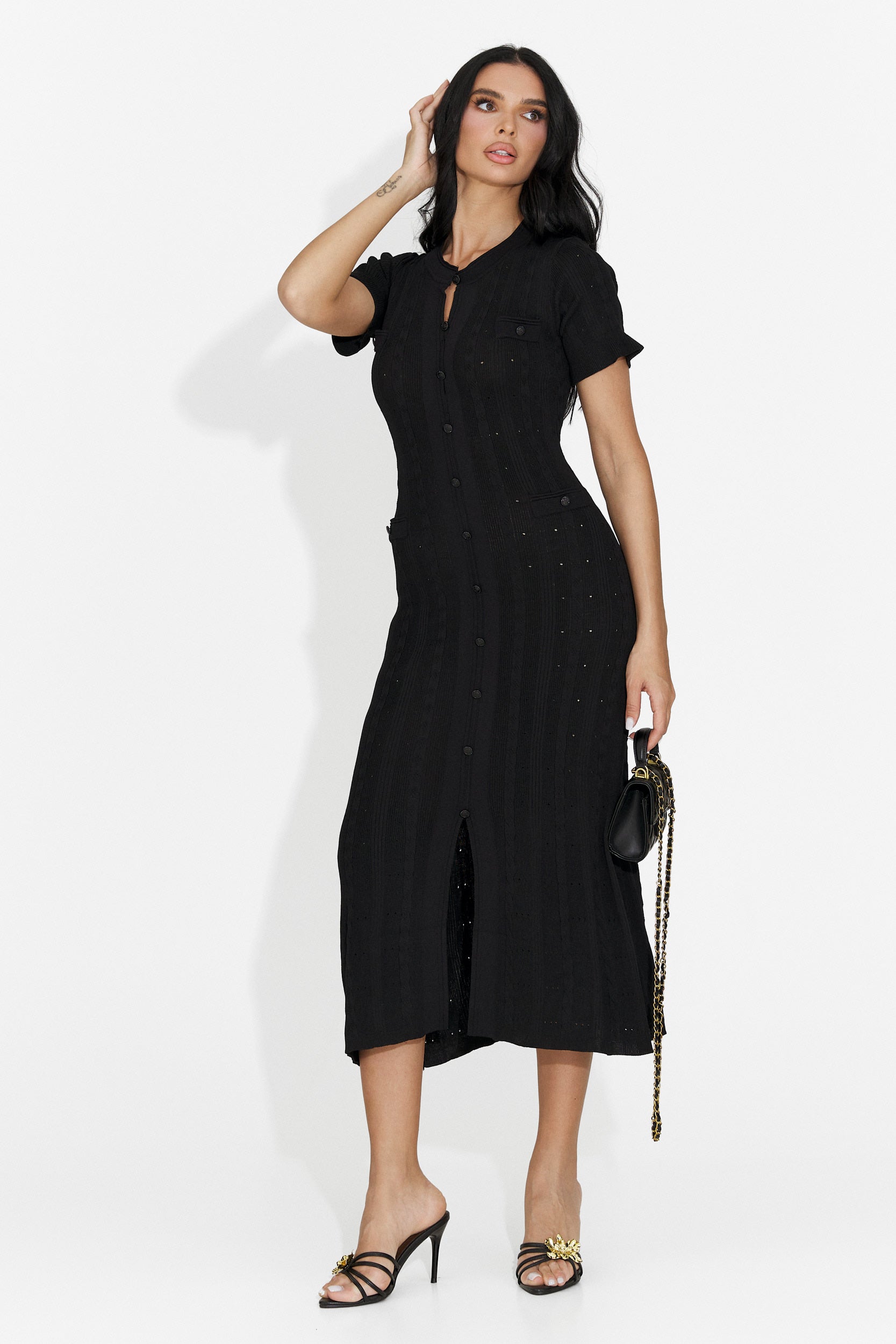 Rochie dama scurta neagra Verioma Bogas