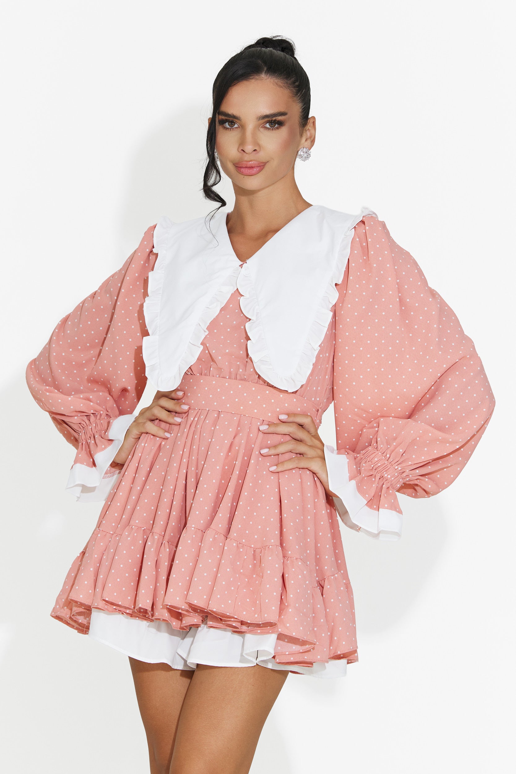 Robe femme courte pêche Yucana Bogas