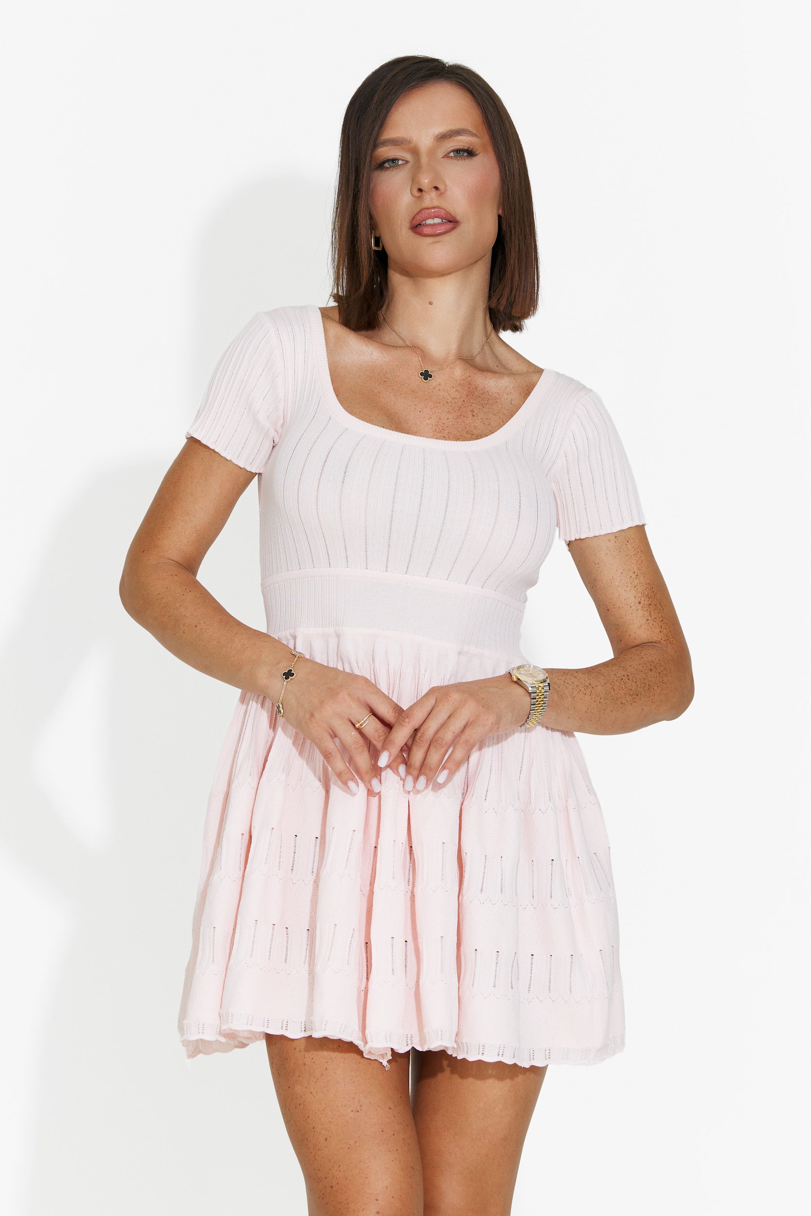 Short pink women's dress Althea Bogas