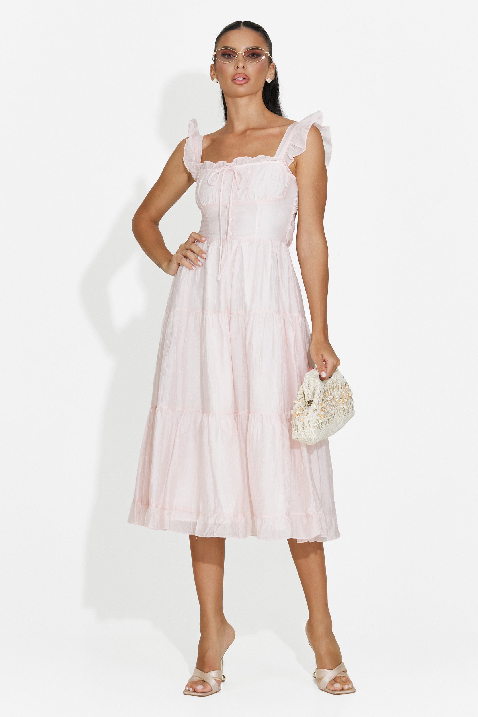 Vestido corto de mujer rosa Camenia Bogas