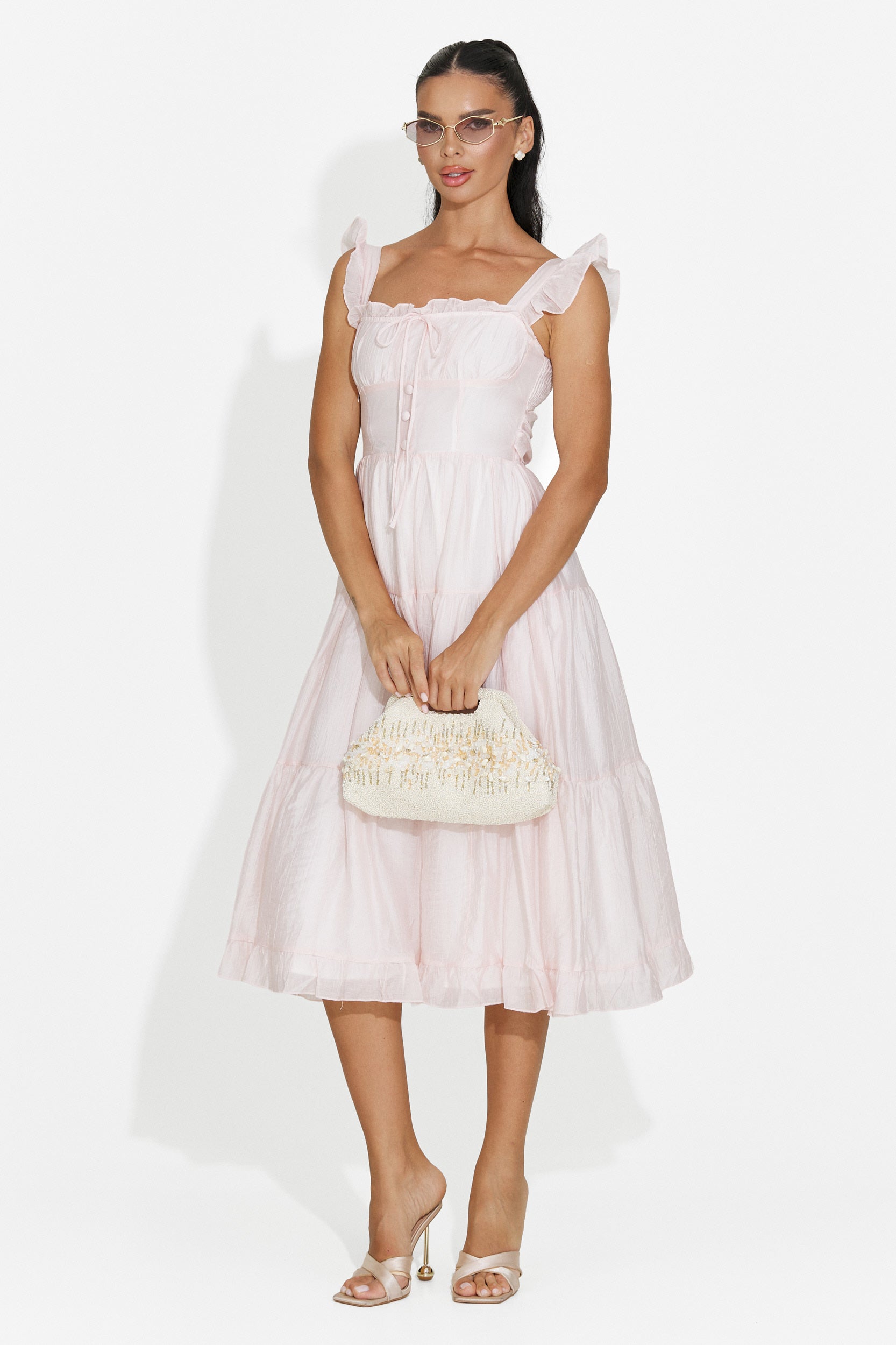 Vestido corto de mujer rosa Camenia Bogas