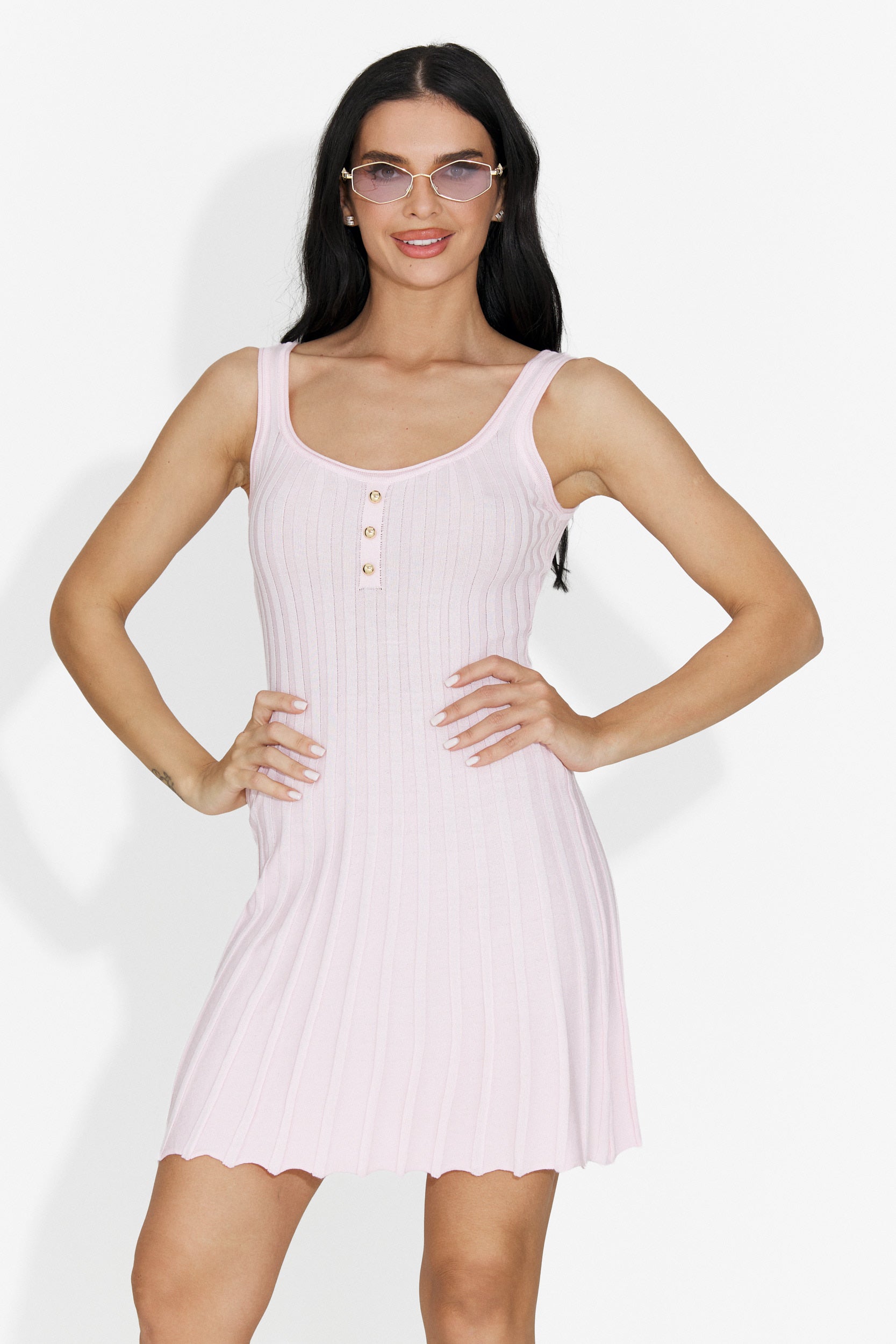 Rochie dama scurta roz Kiaya Bogas