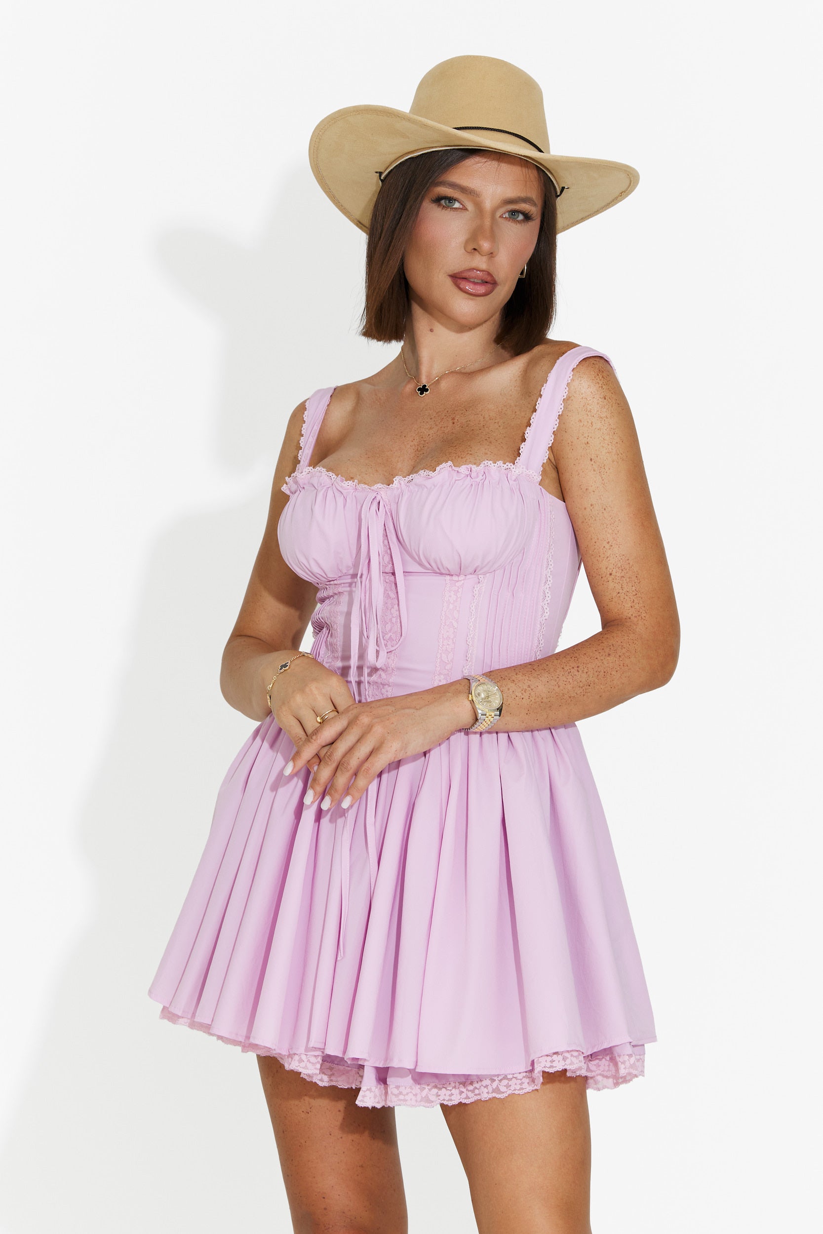 Krisola Bogas Short Pink Ladies Dress