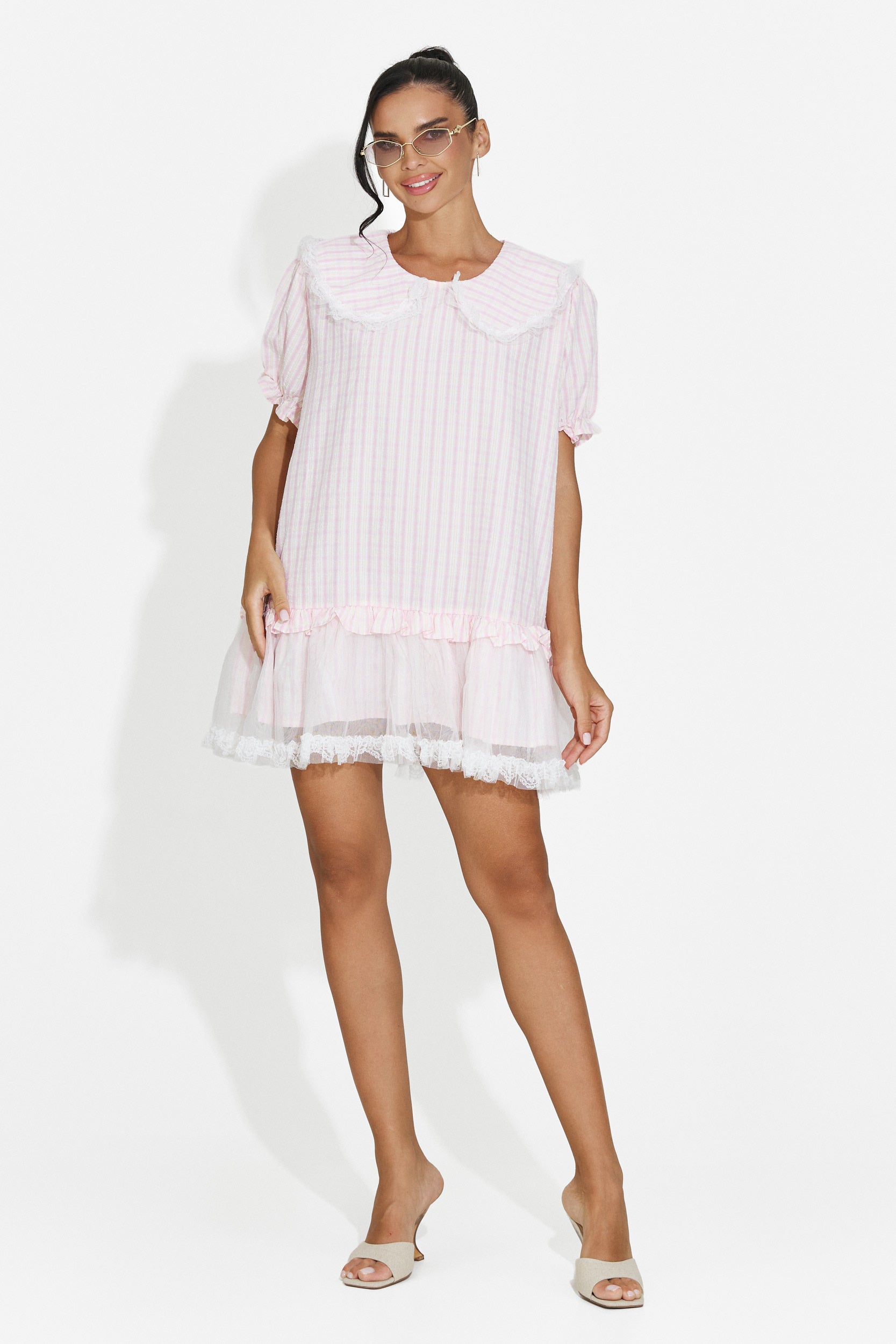 Women's short pink dress Liliama Bogas