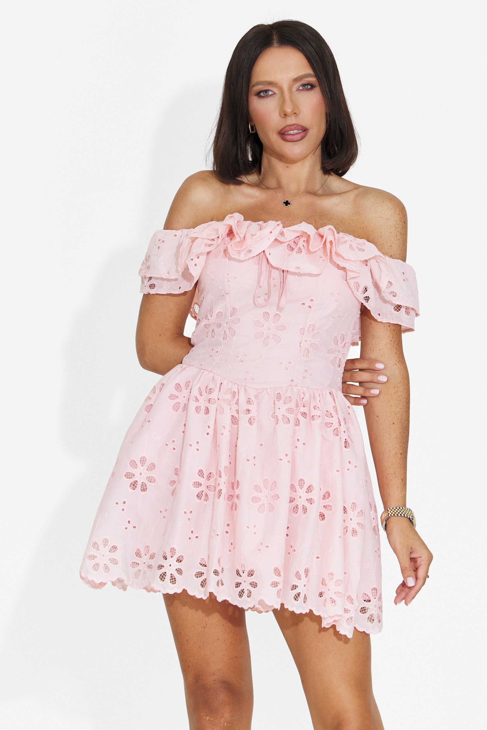 Rochie dama scurta roz Yermosa Bogas