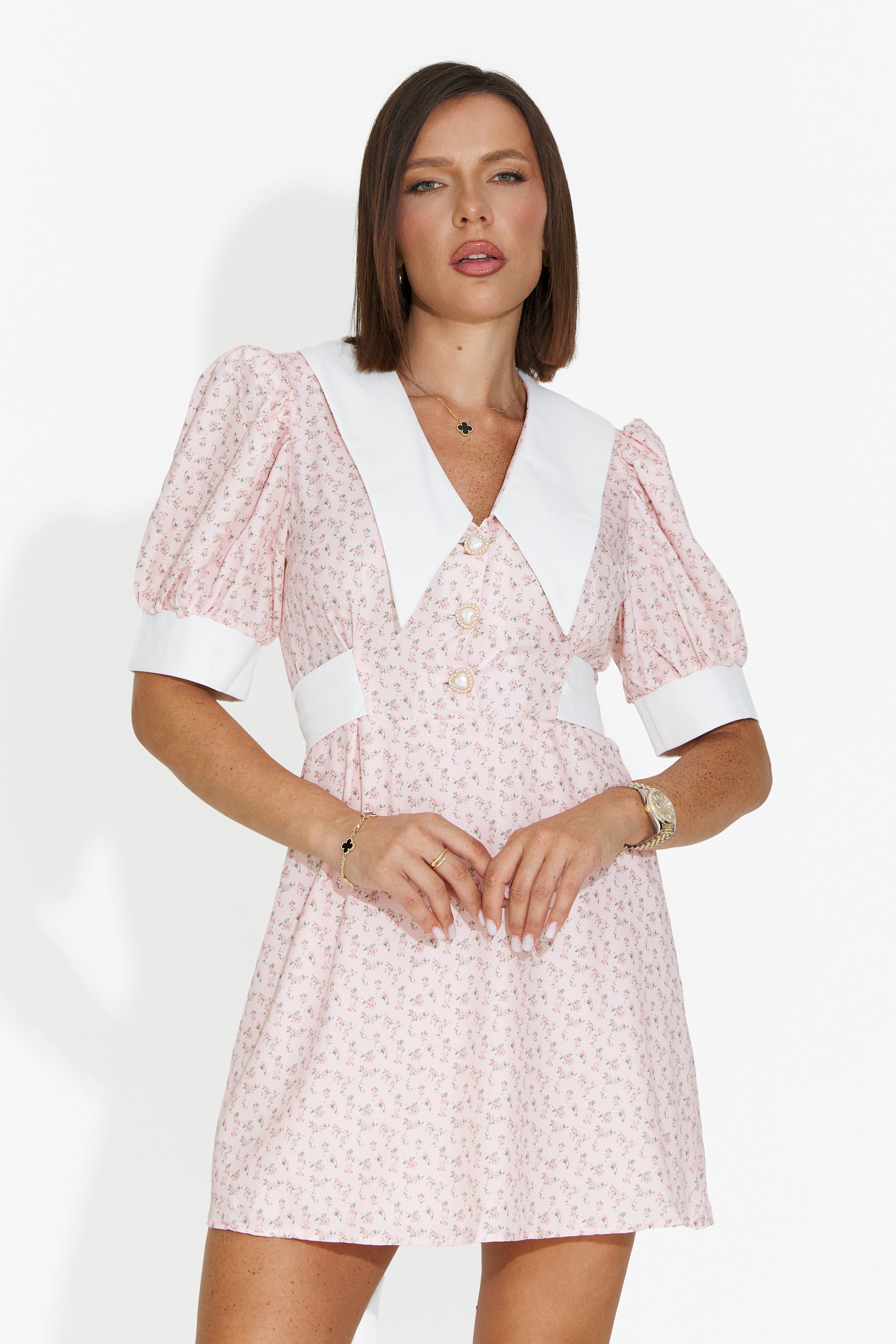 Robe femme courte rose Zurlia Bogas