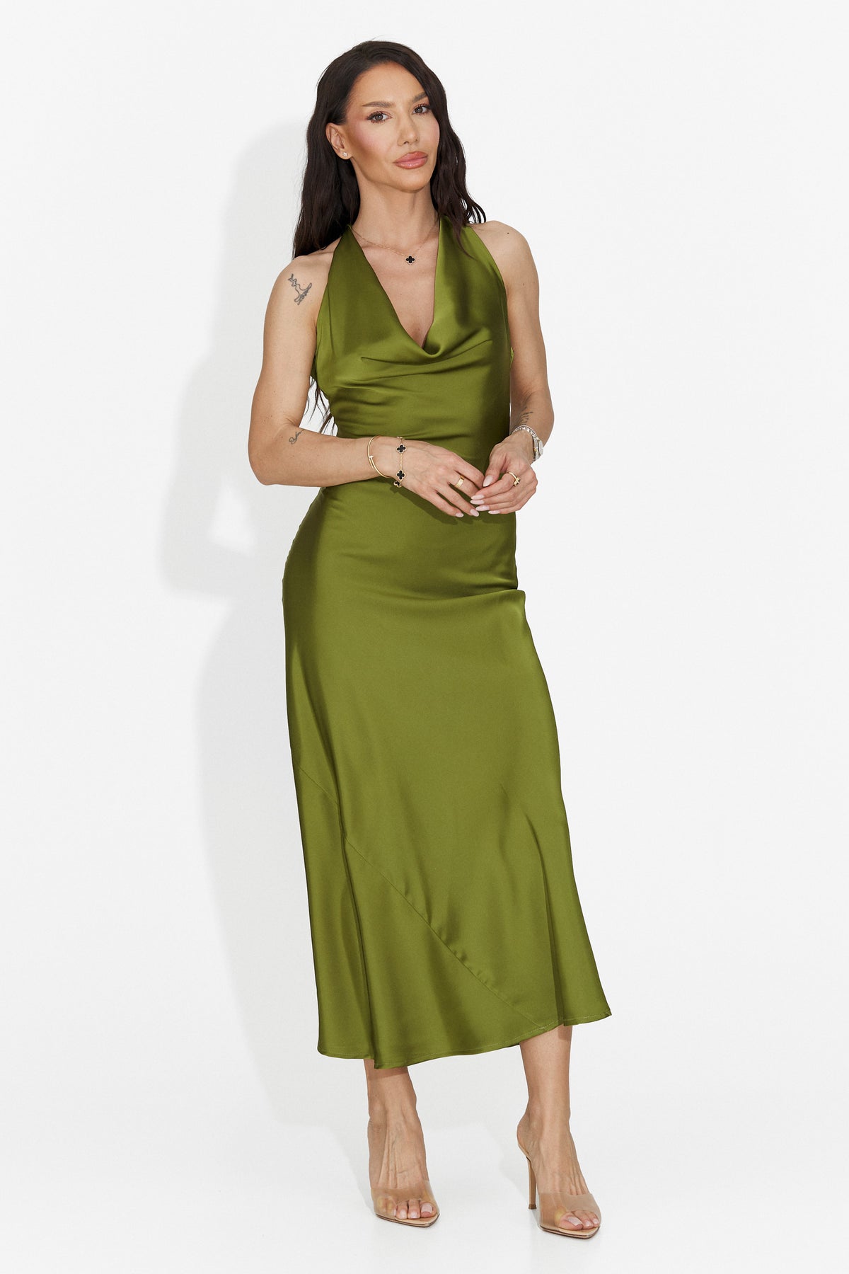 Fabiama Bogas Short Green Dress for Women, image 1 of 5