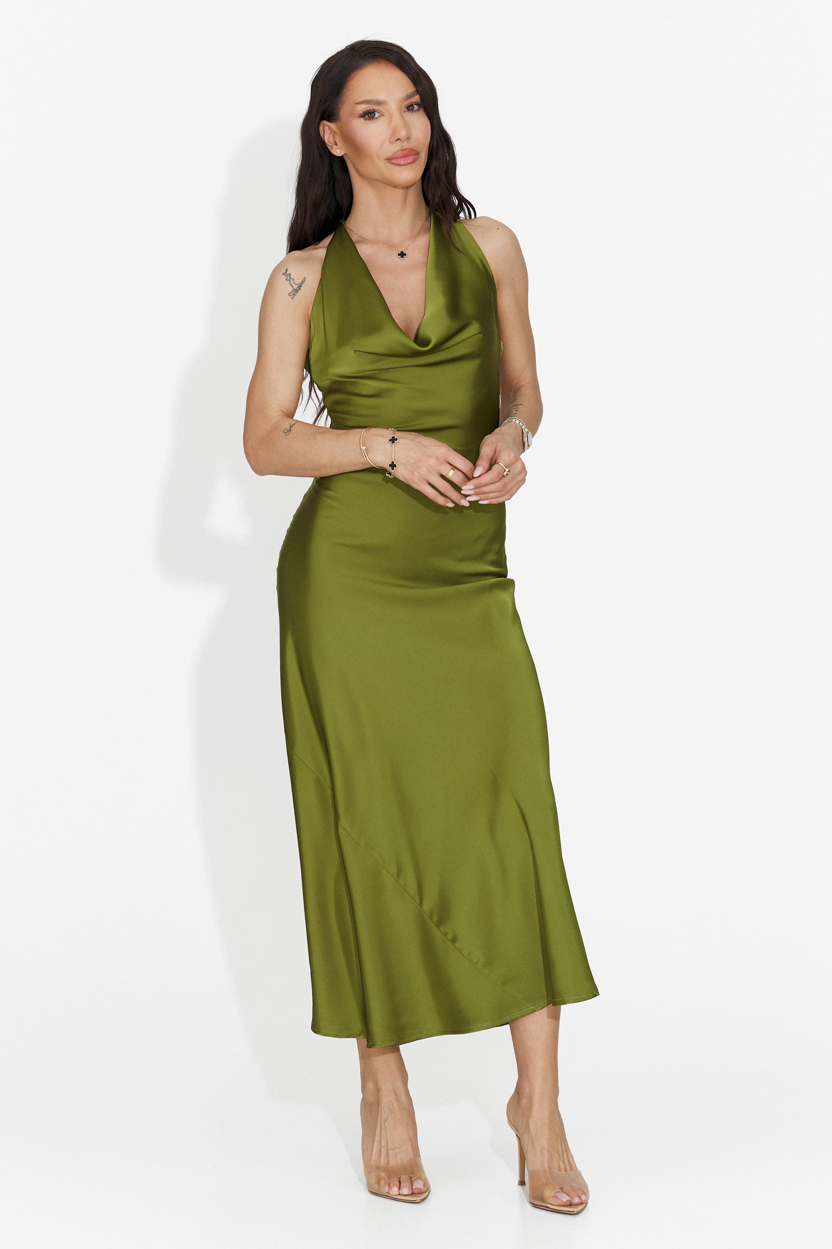 Rochie dama scurta verde Fabiama Bogas