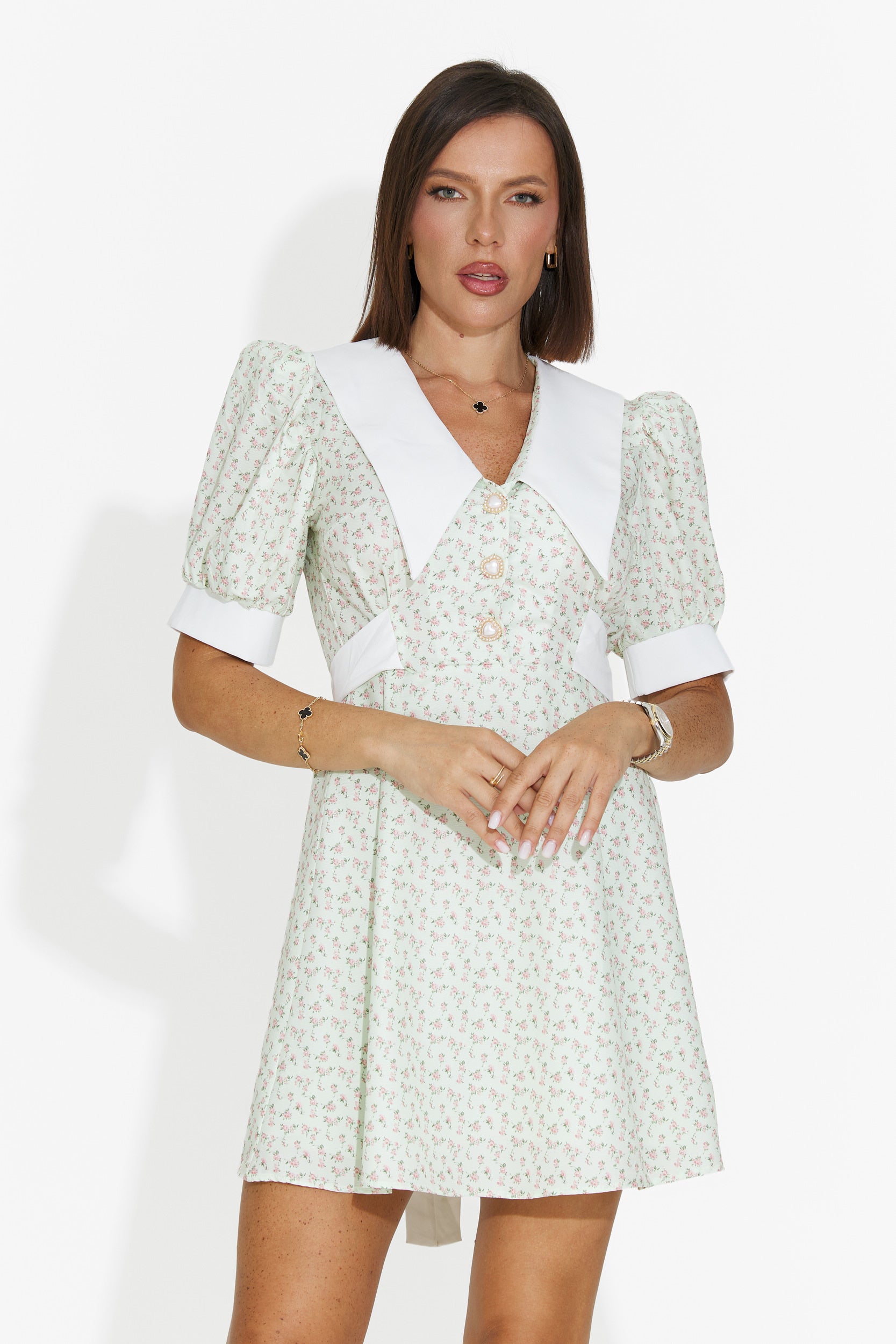 Vestido corto verde de mujer Zurlia Bogas