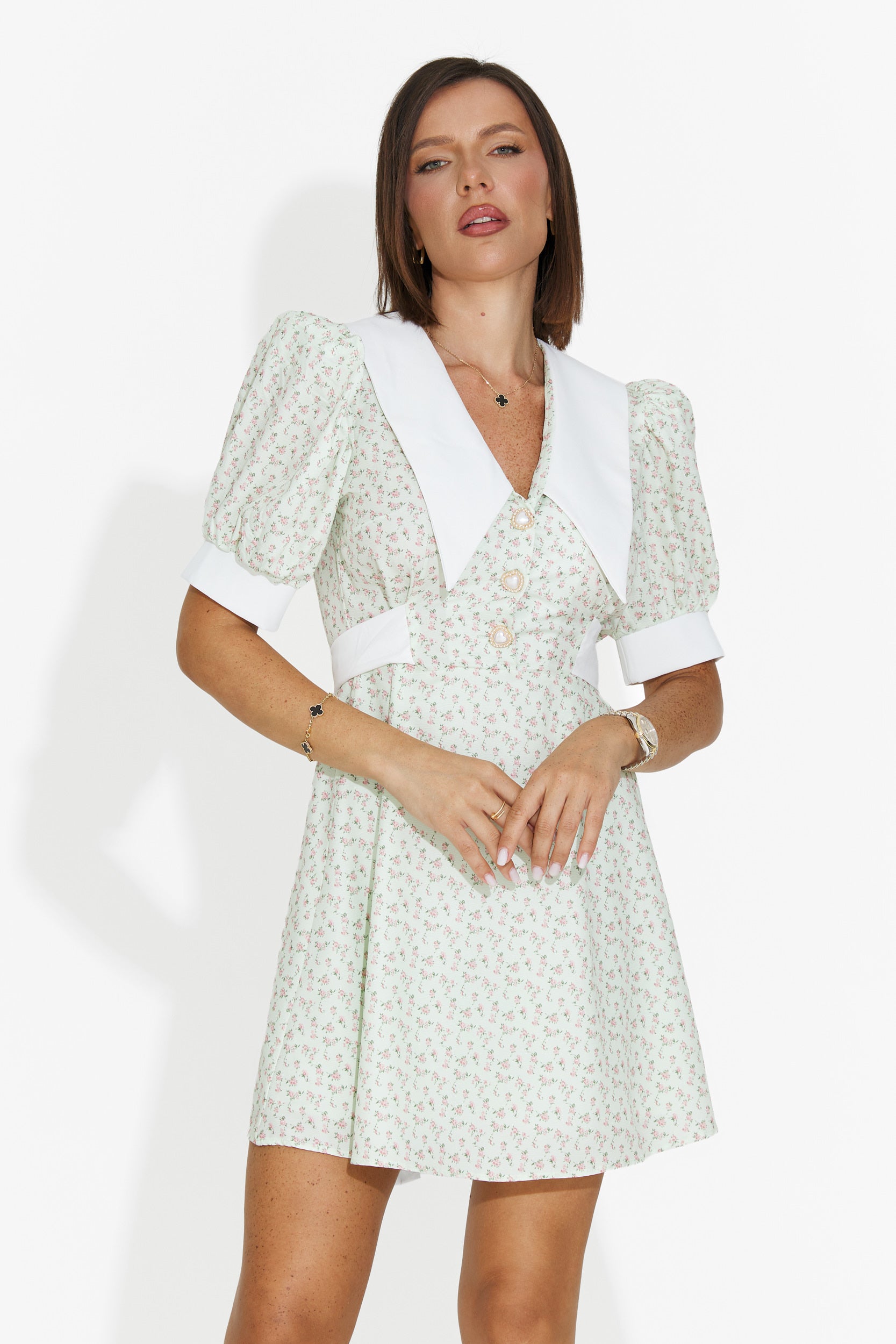 Vestido corto verde de mujer Zurlia Bogas