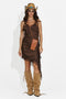 Short brown slip dress Alezia Bogas