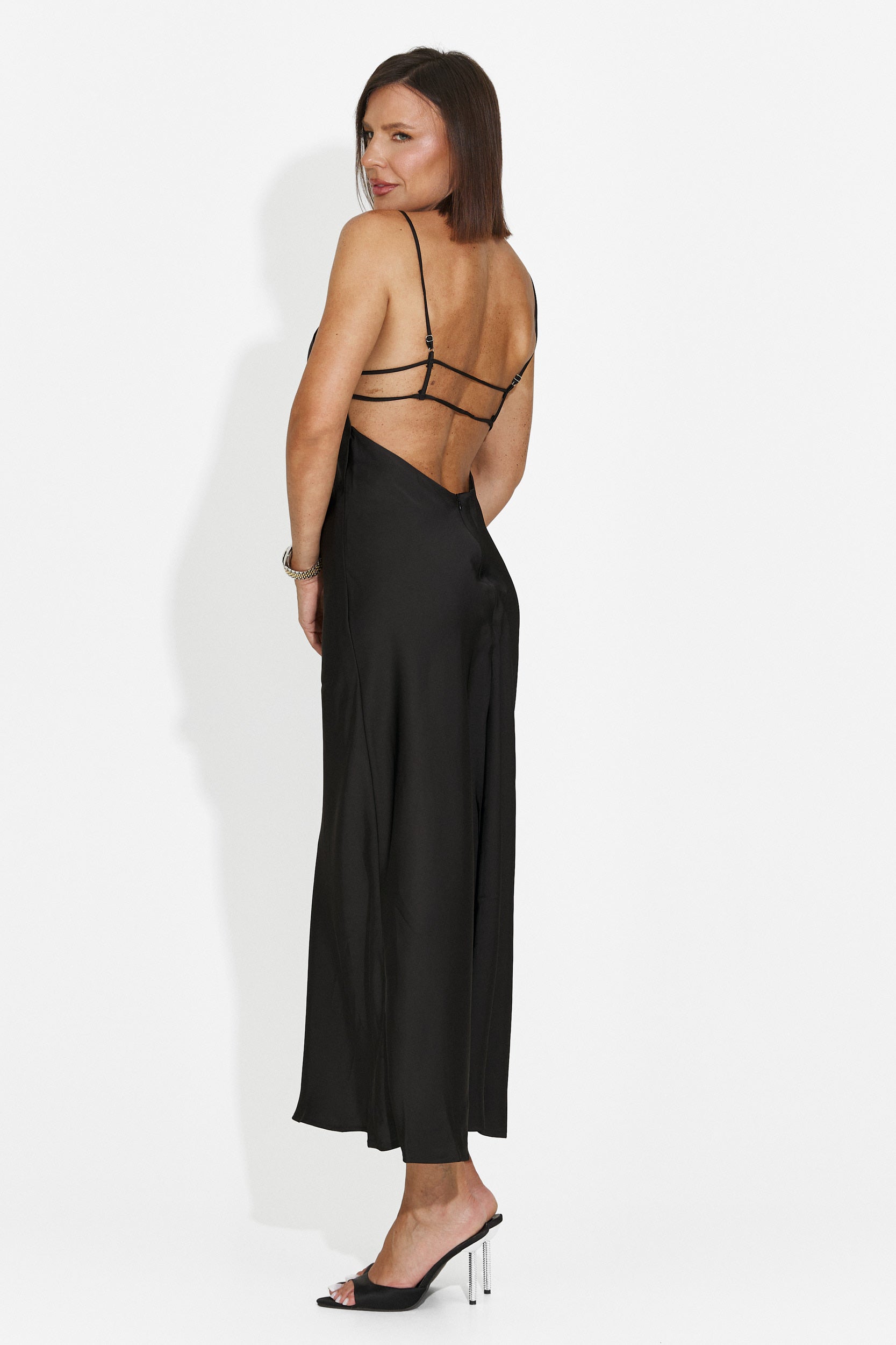Short black slip dress Ivorya Bogas