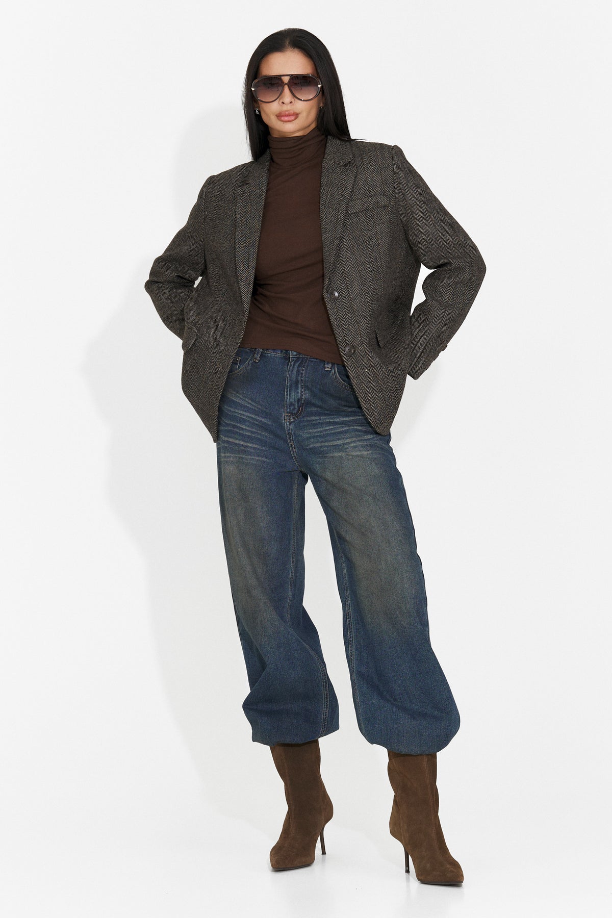 Sacou casual negru Valraoiza Bogas