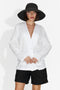 Élégant blazer blanc Yarow Bogas pour dames