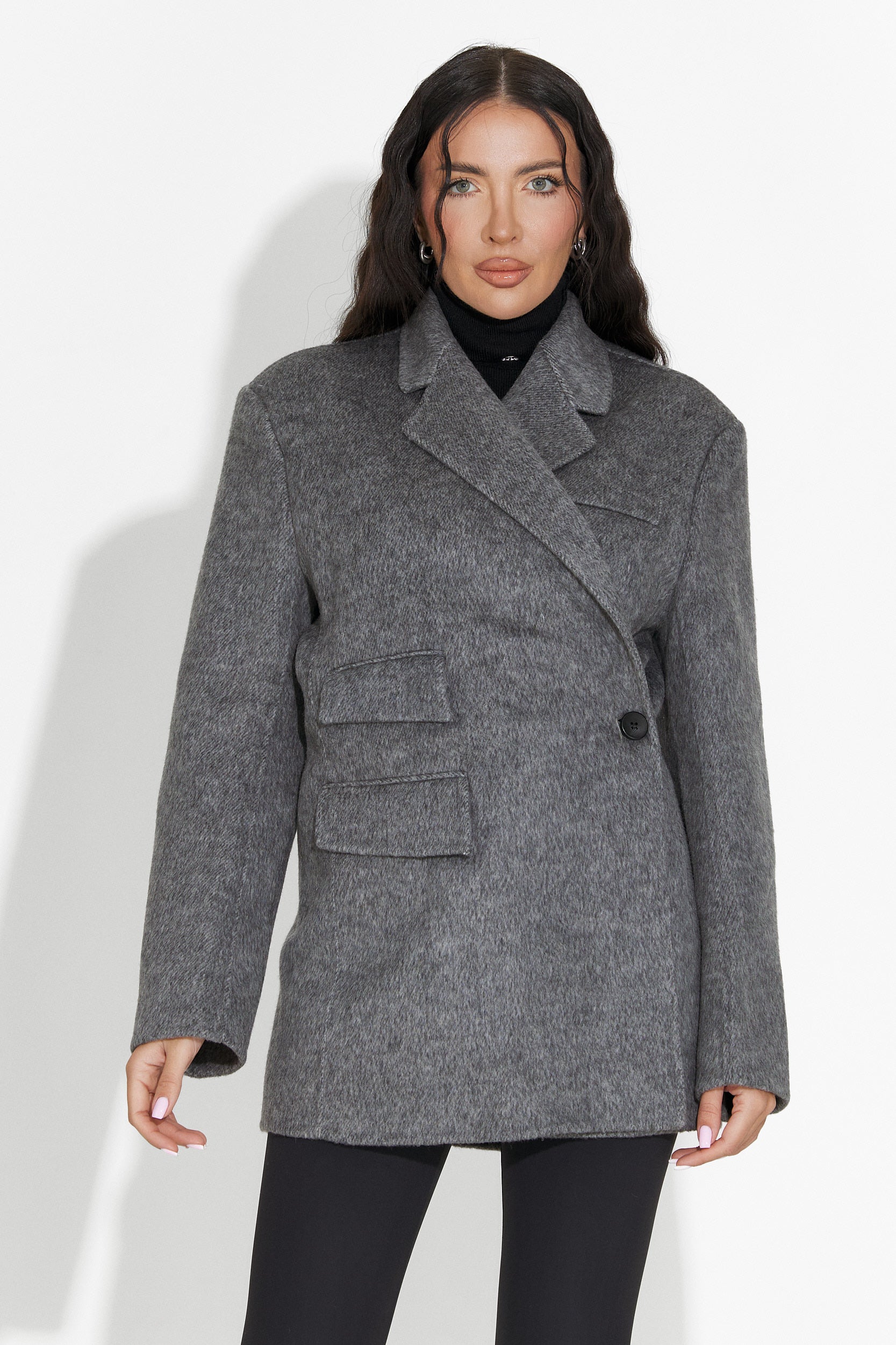 Élégant blazer gris Kalindra Bogas pour dames