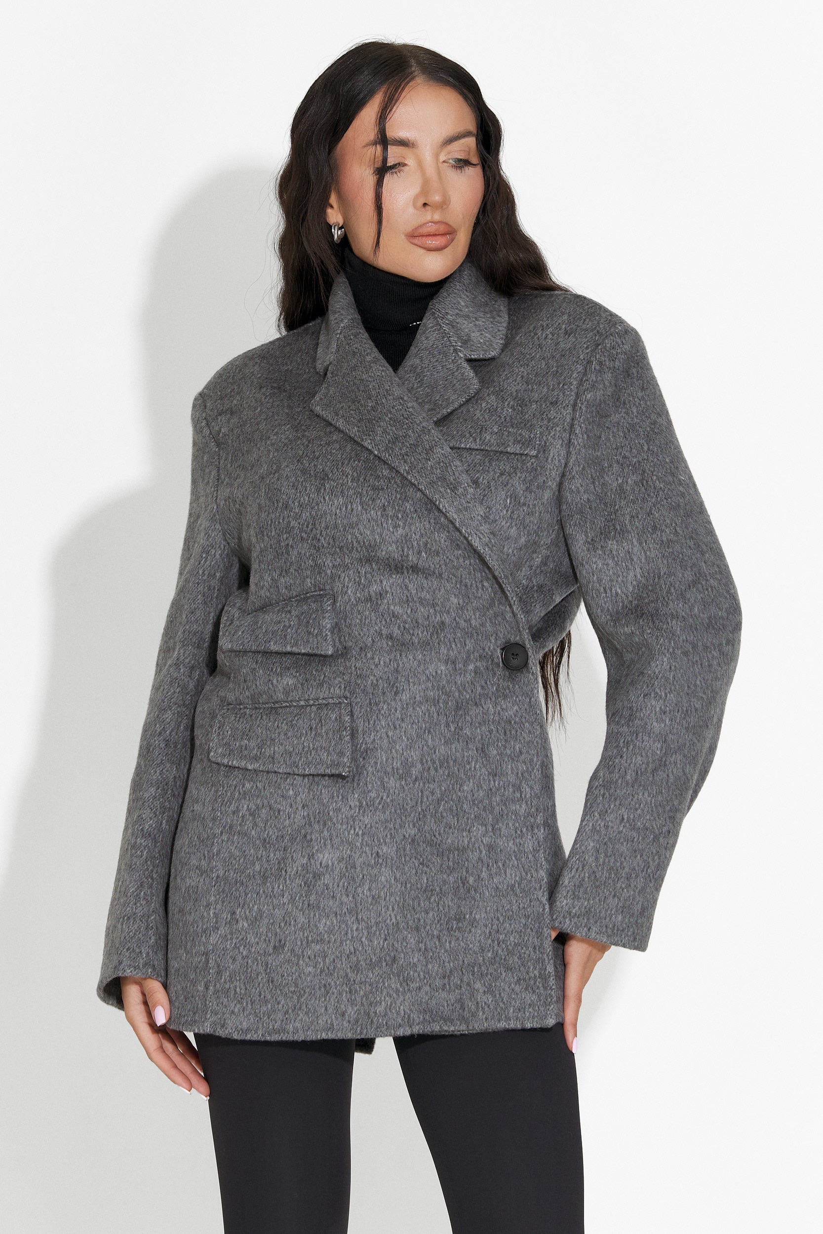 Élégant blazer gris Kalindra Bogas pour dames