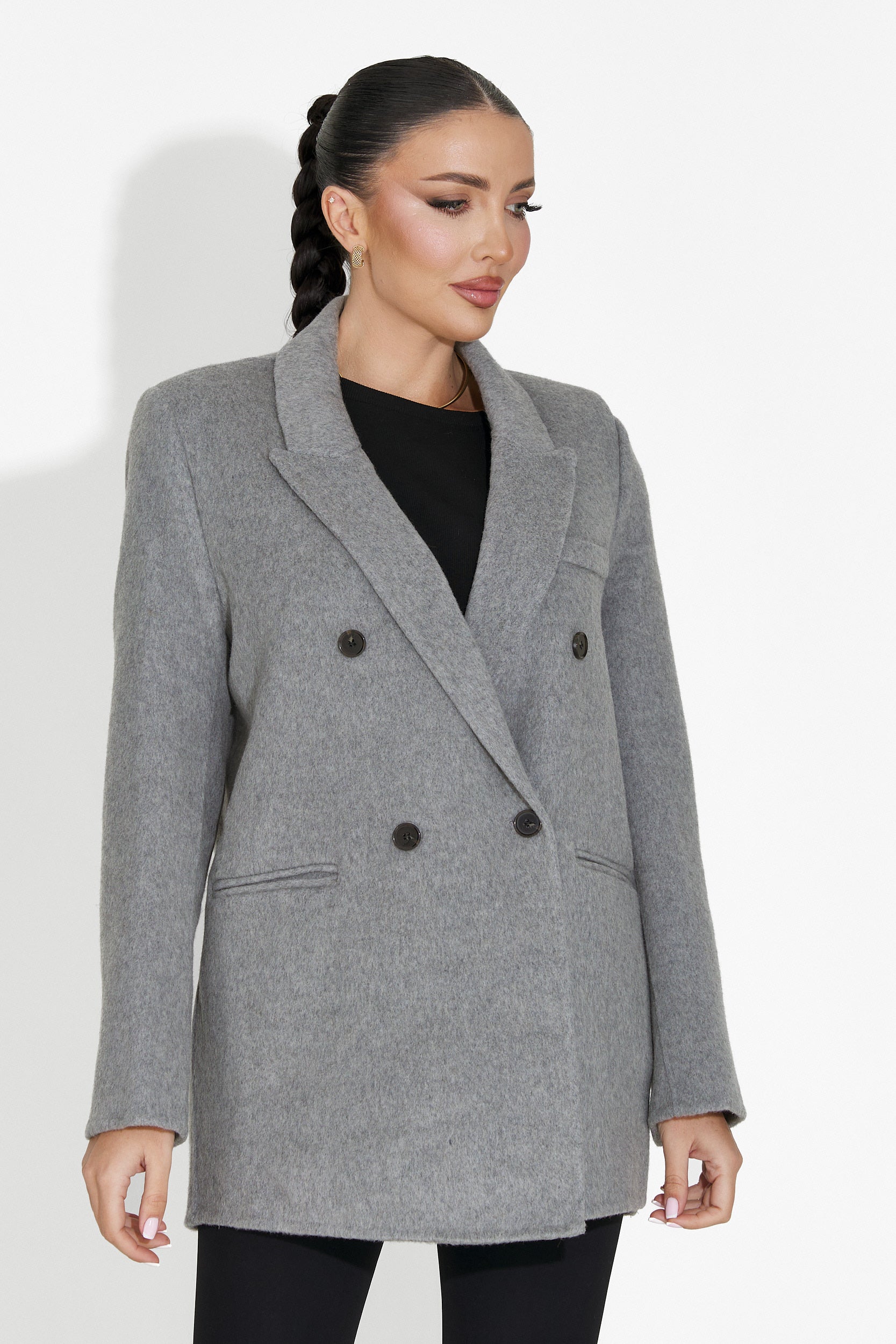 Elegant grå damkavaj Novelia Bogas