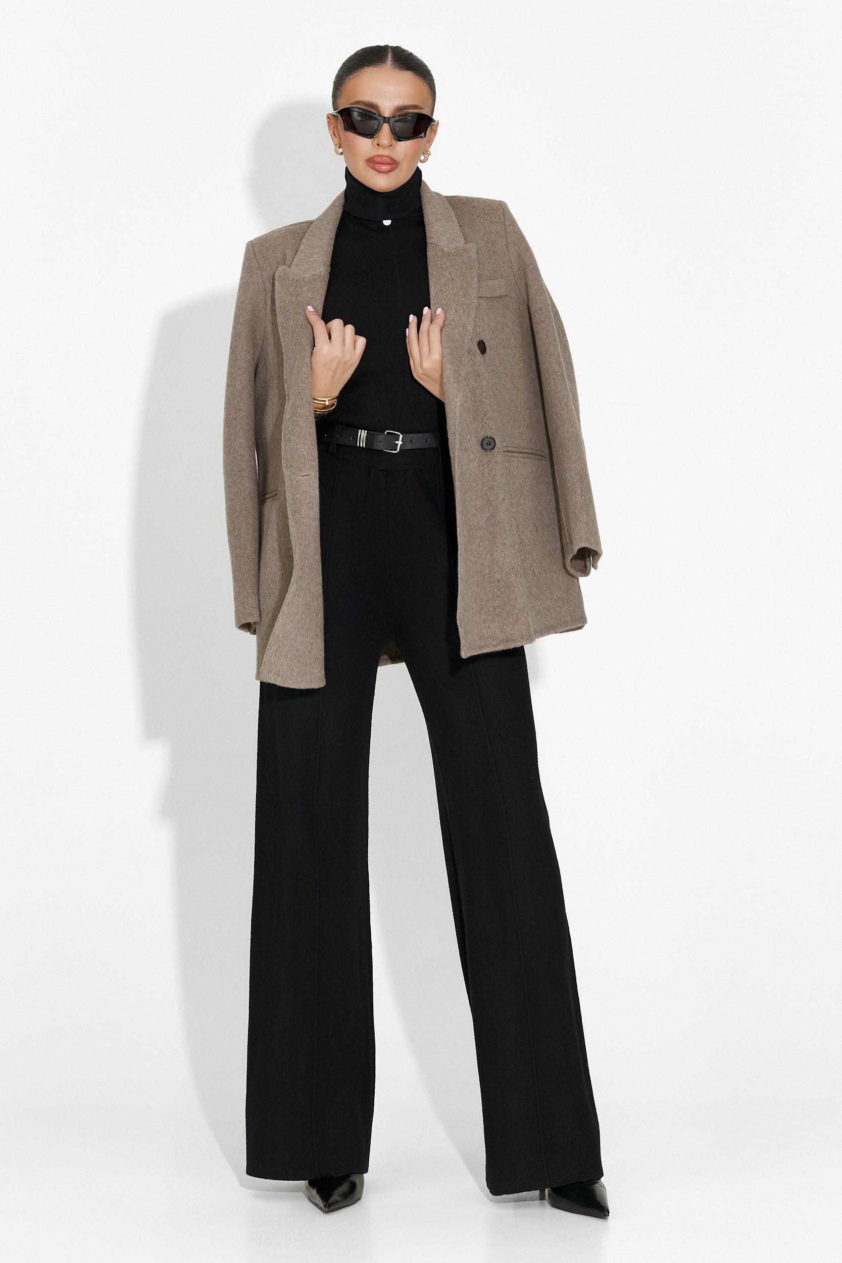 Elegant brun damkavaj Novelia Bogas