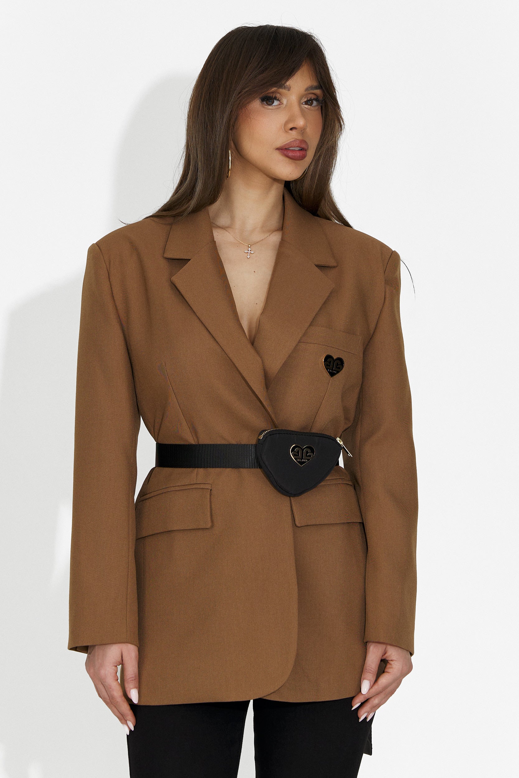 Elegant brown women's blazer Zoira Bogas