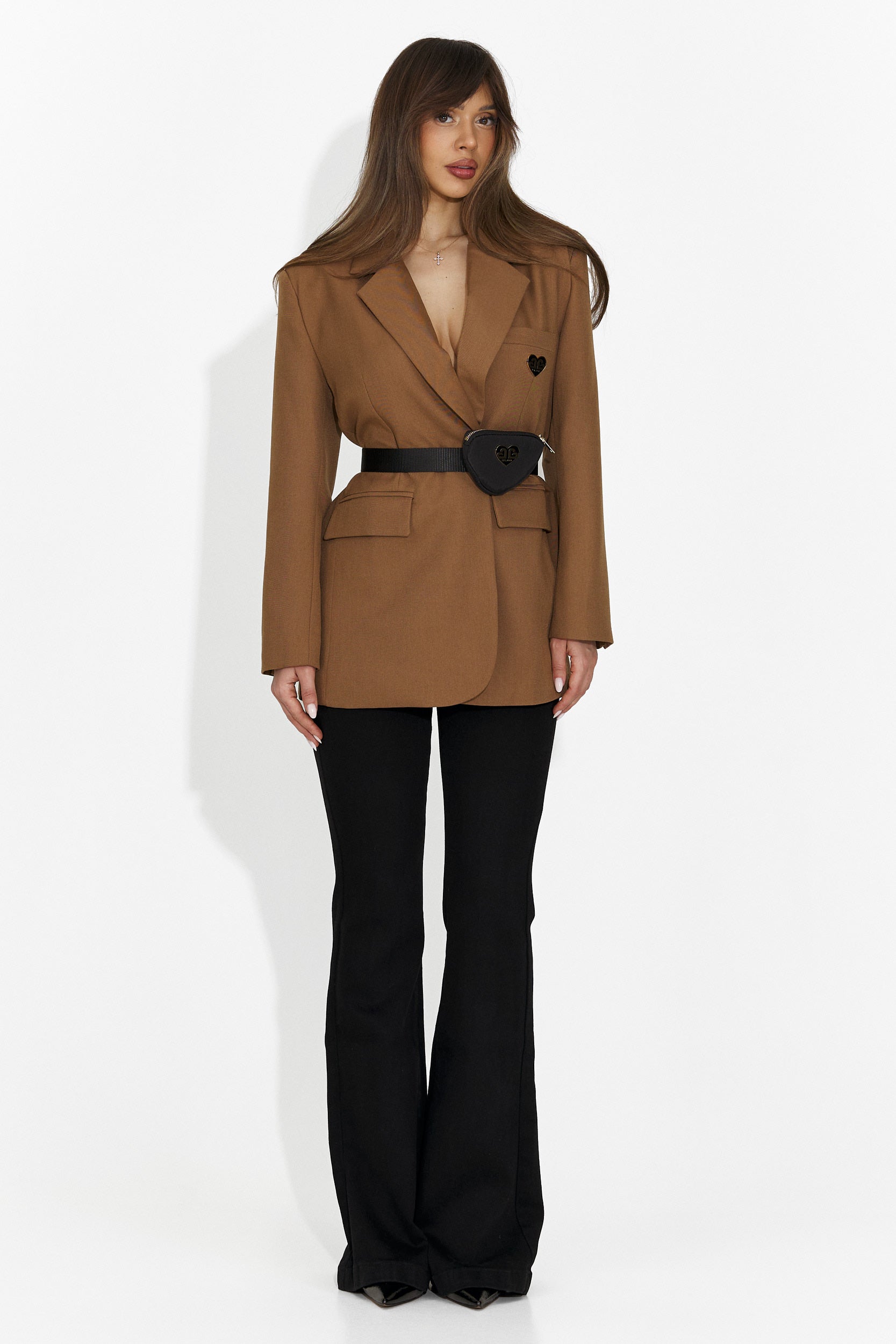 Elegant brown women's blazer Zoira Bogas
