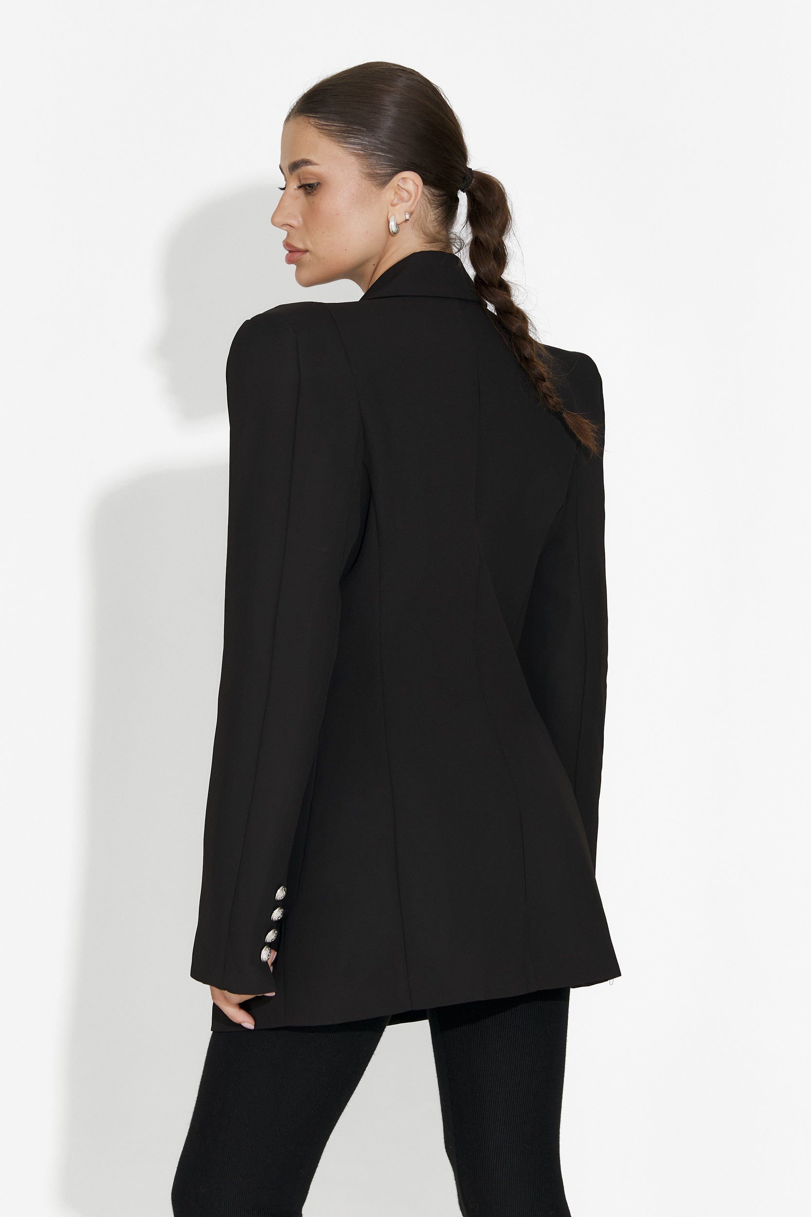 Blazer Noir Élégant pour Dames de Nevea Bogas