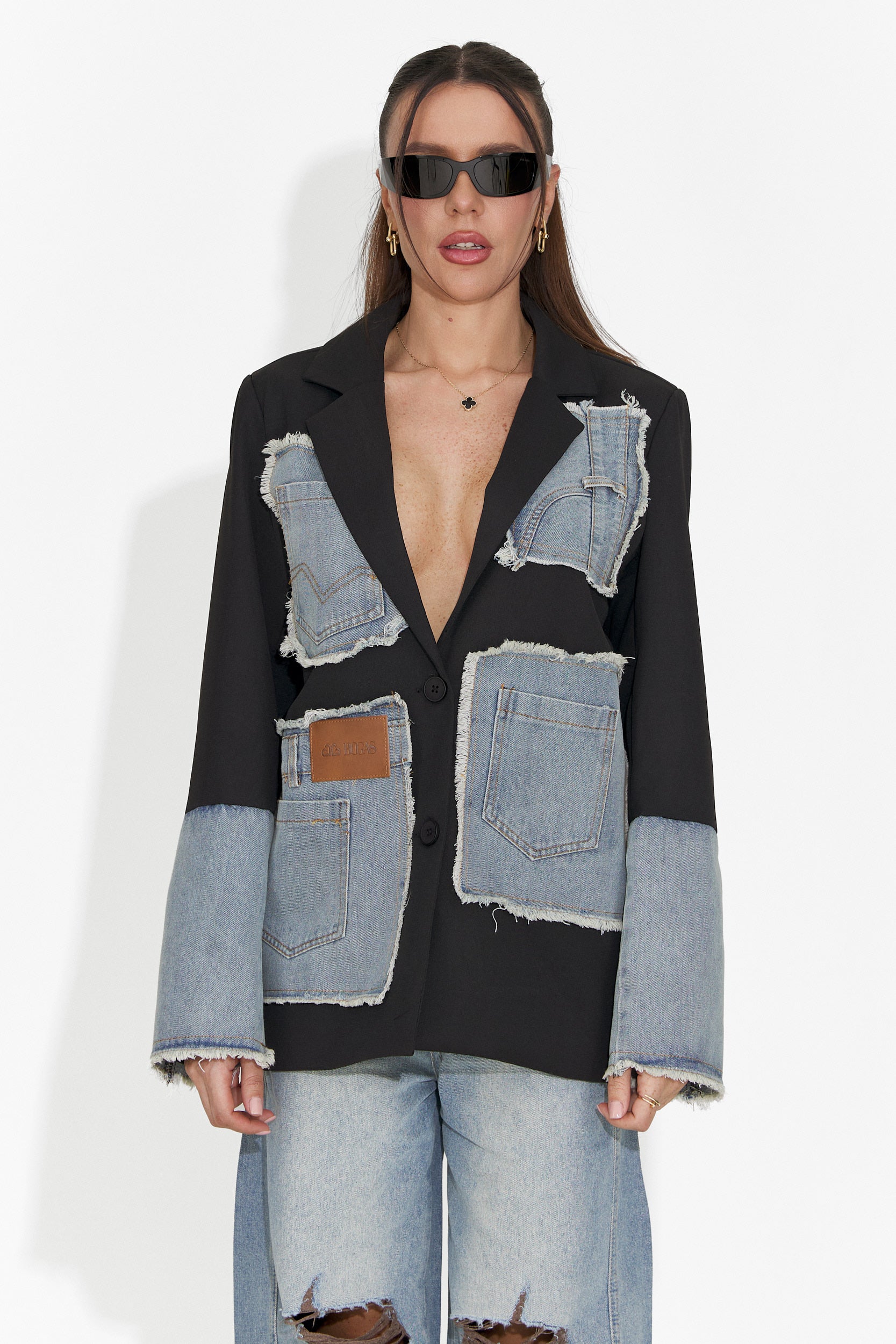 Elegant black women's blazer Rafaelia Bogas