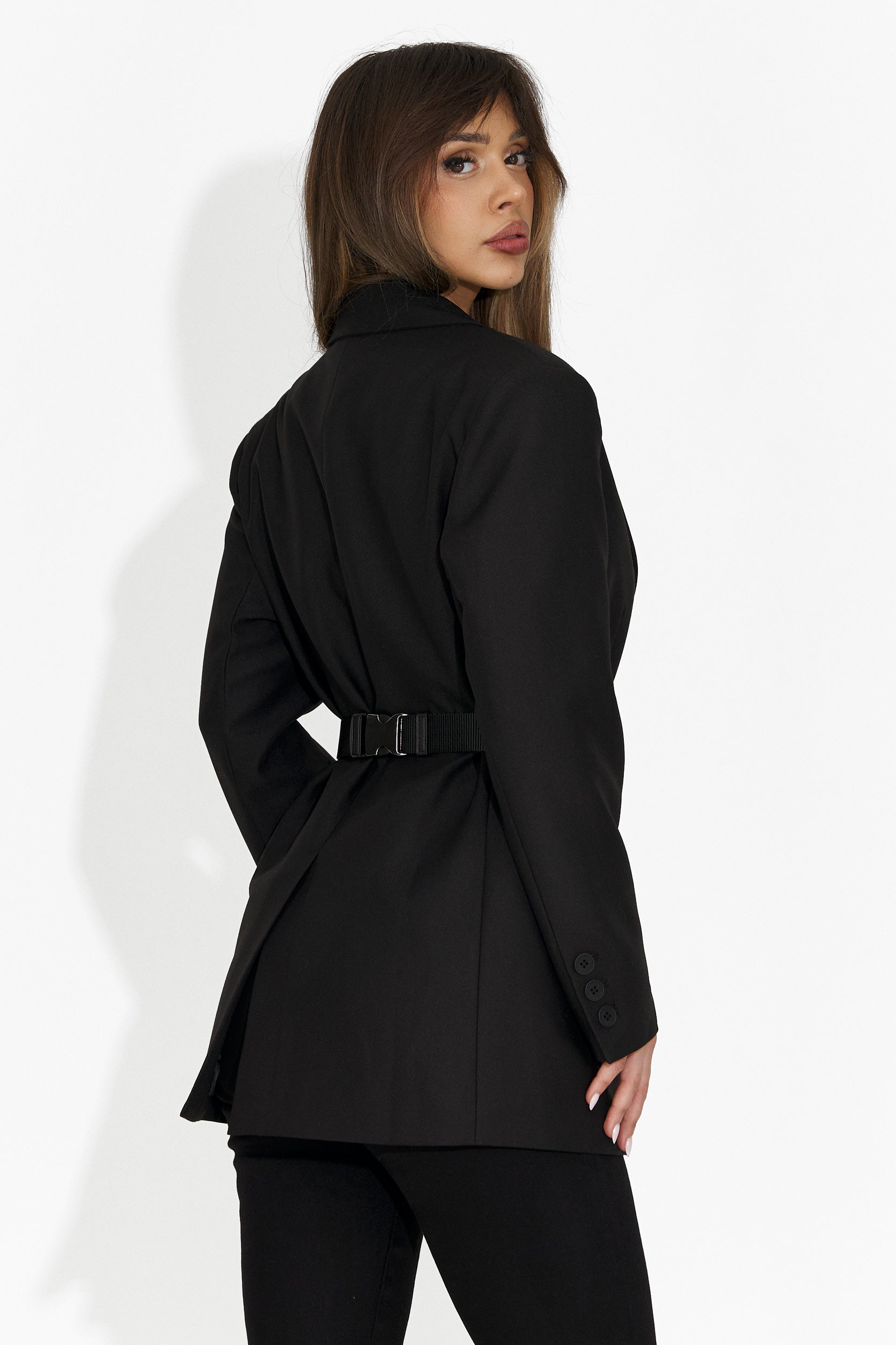 Elegant black Zoira Bogas women's blazer