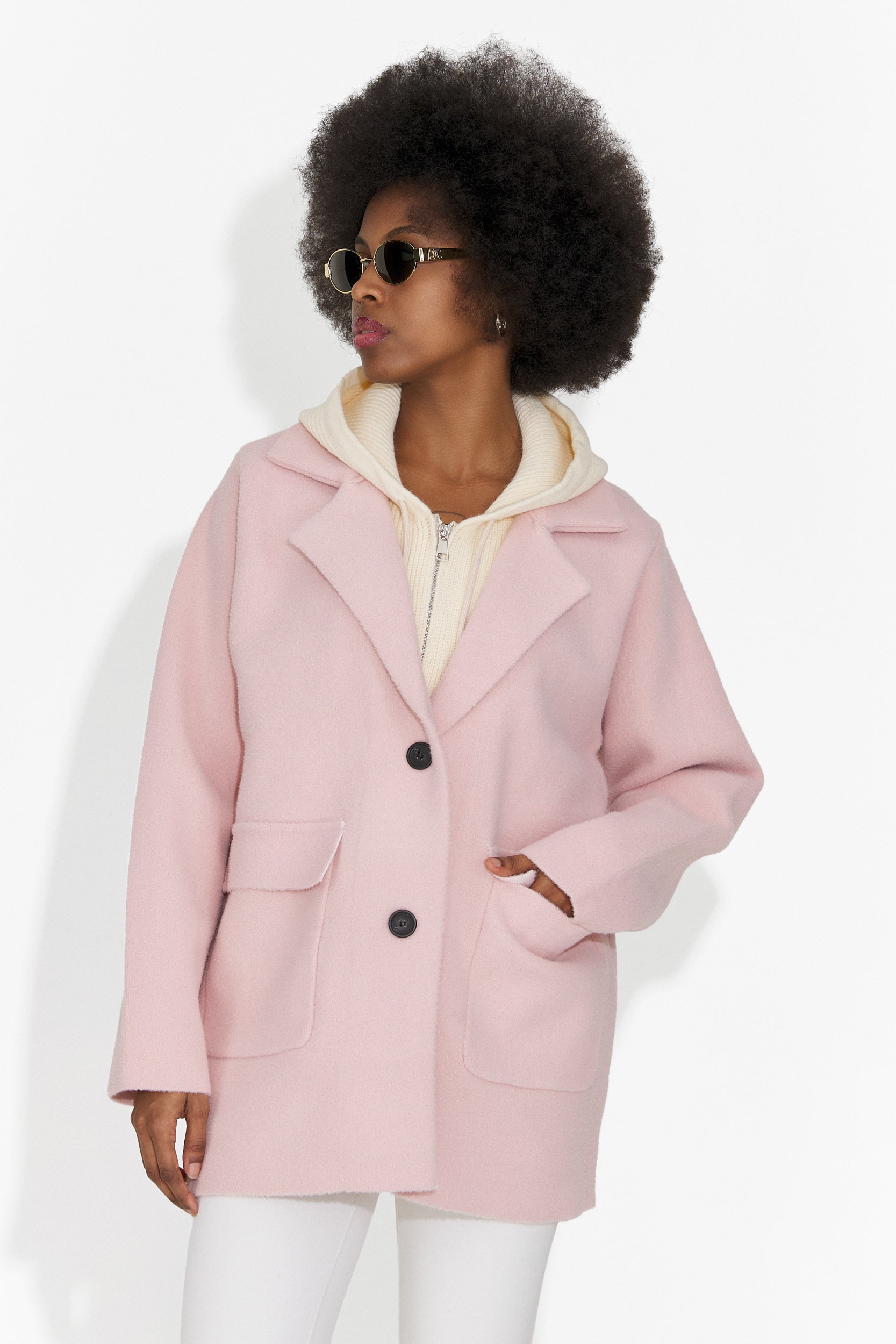 Elegant Pink Women's Blazer Veleta Bogas