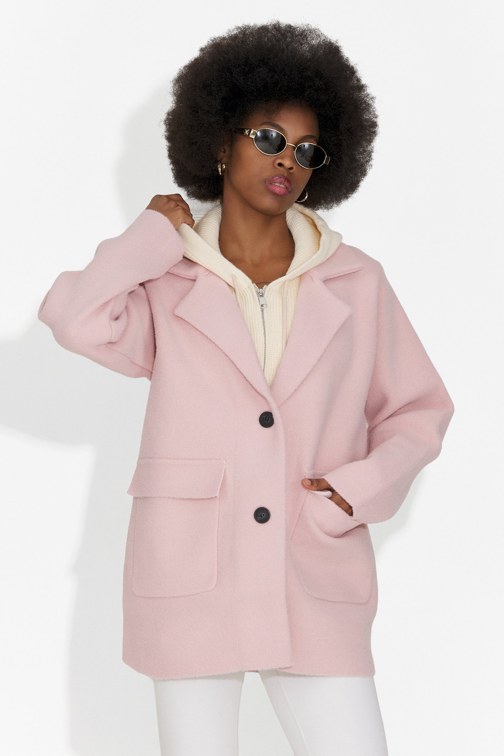 Elegant Pink Women's Blazer Veleta Bogas