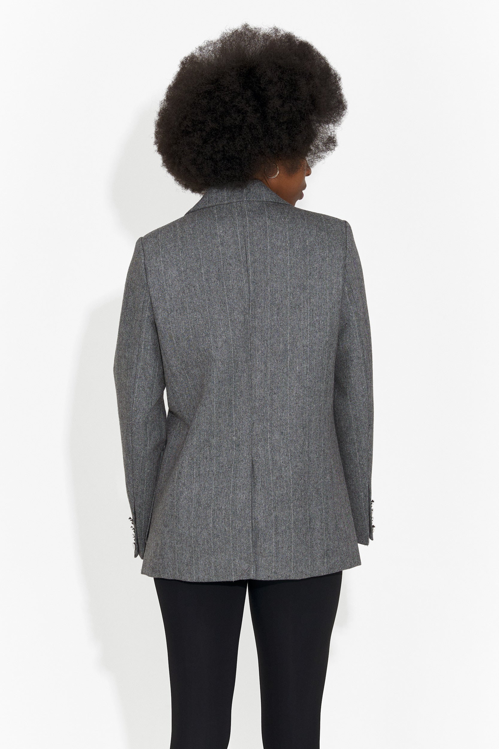 Elegante graue Wolljacke Andela Bogas