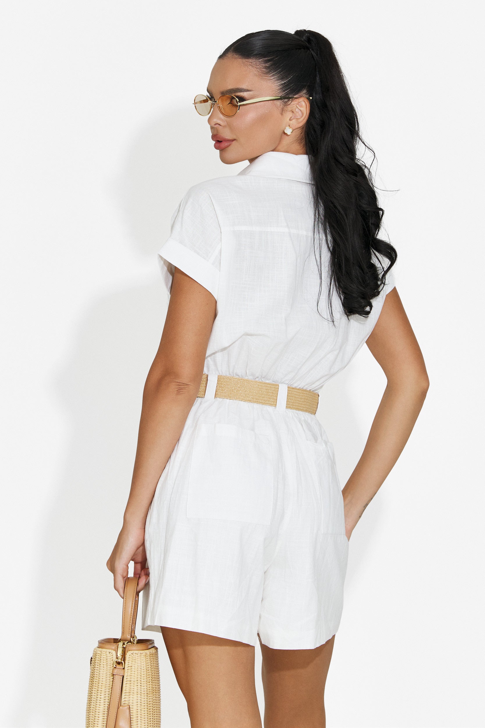 Women's casual white jumpsuit Aliomia Bogas