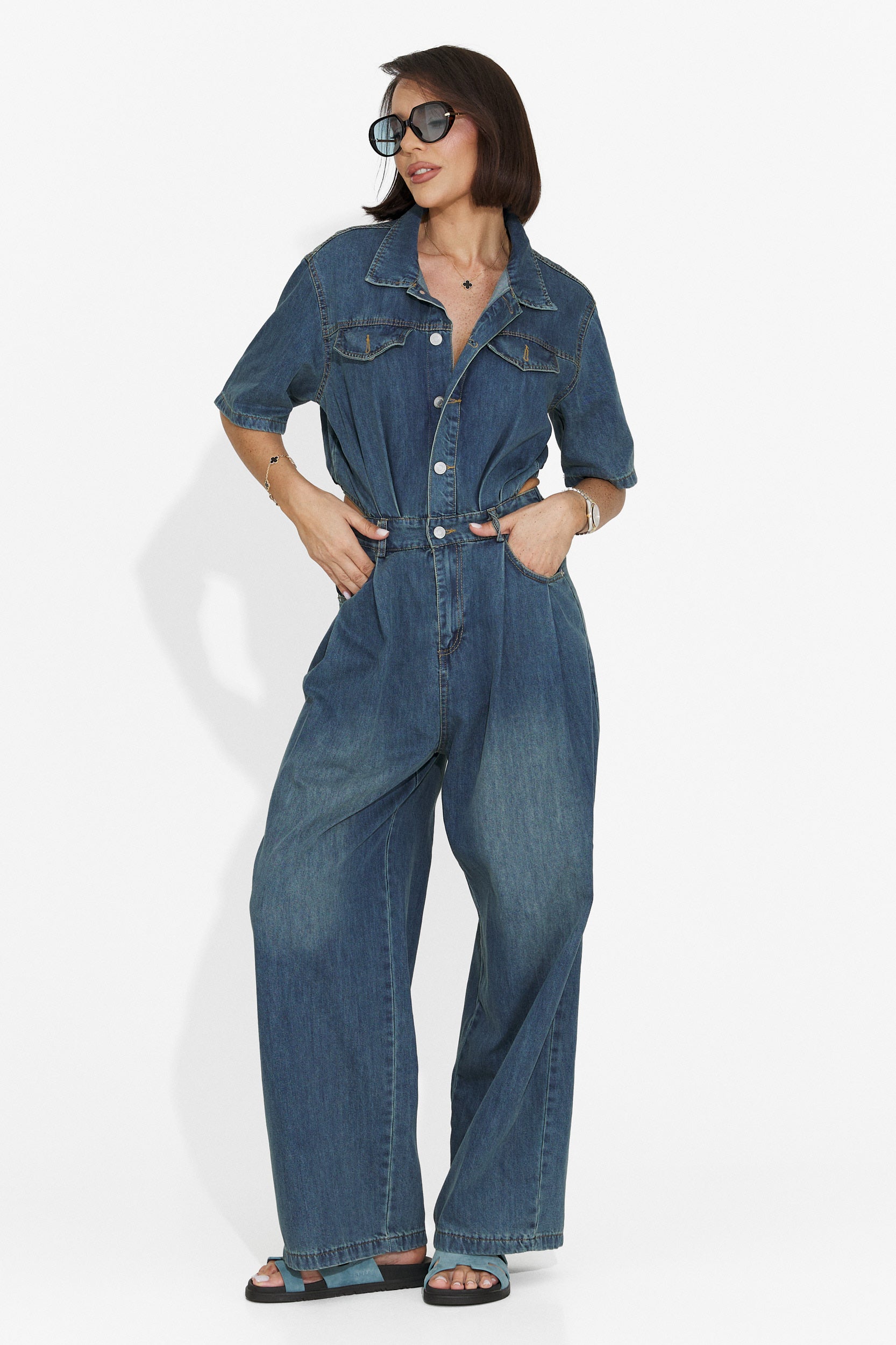 Ayeria Bogas Casual Blue Women's Jumpsuit