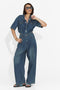 Ayeria Bogas Lässiger Blauer Damen Jumpsuit