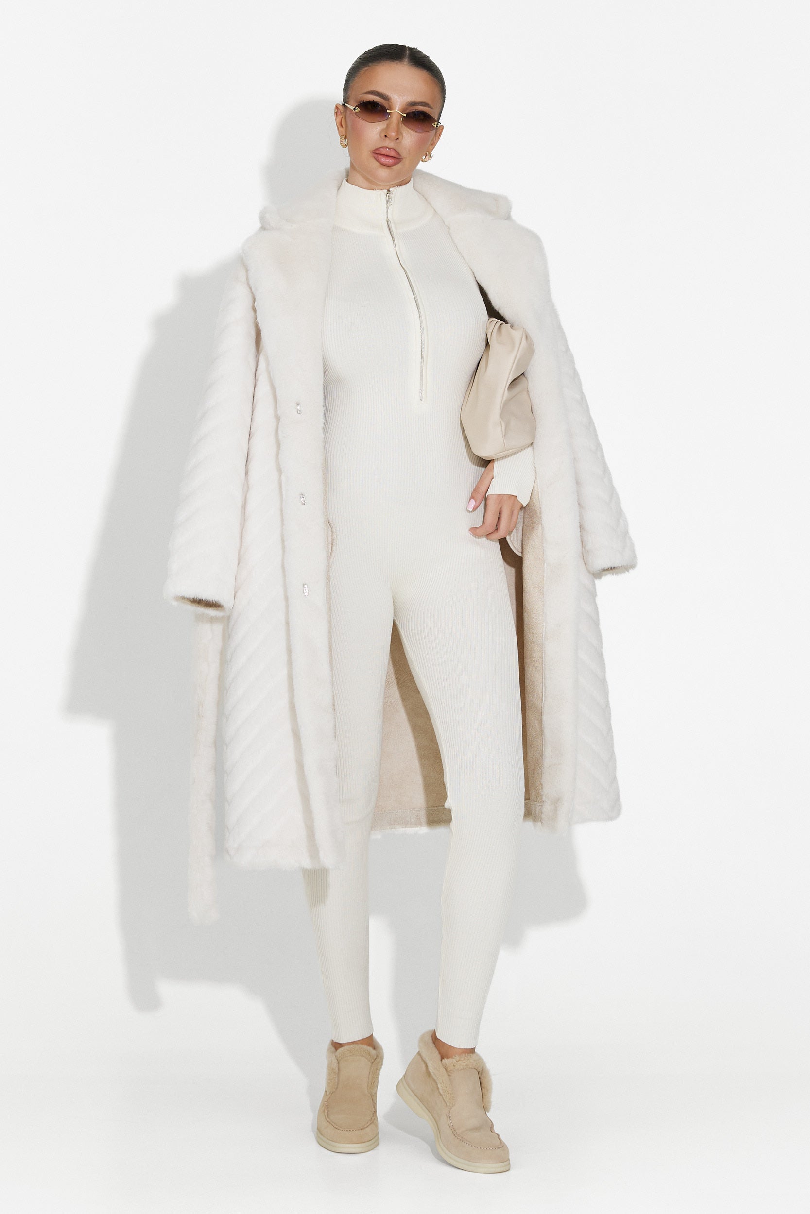 Beige casual damoverall Elivra Bogas