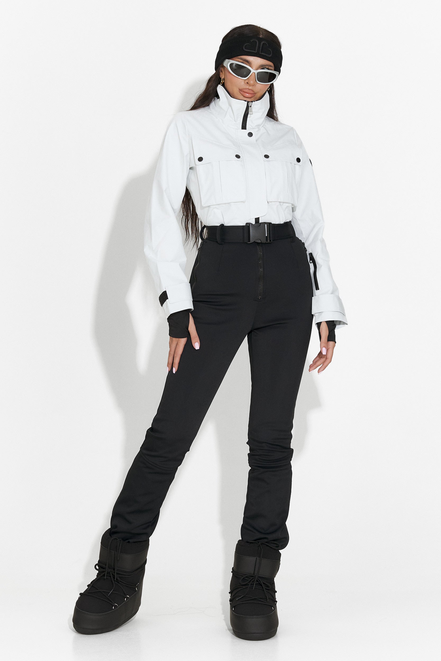 Combinaison de ski décontractée blanche noire Glorise Bogas