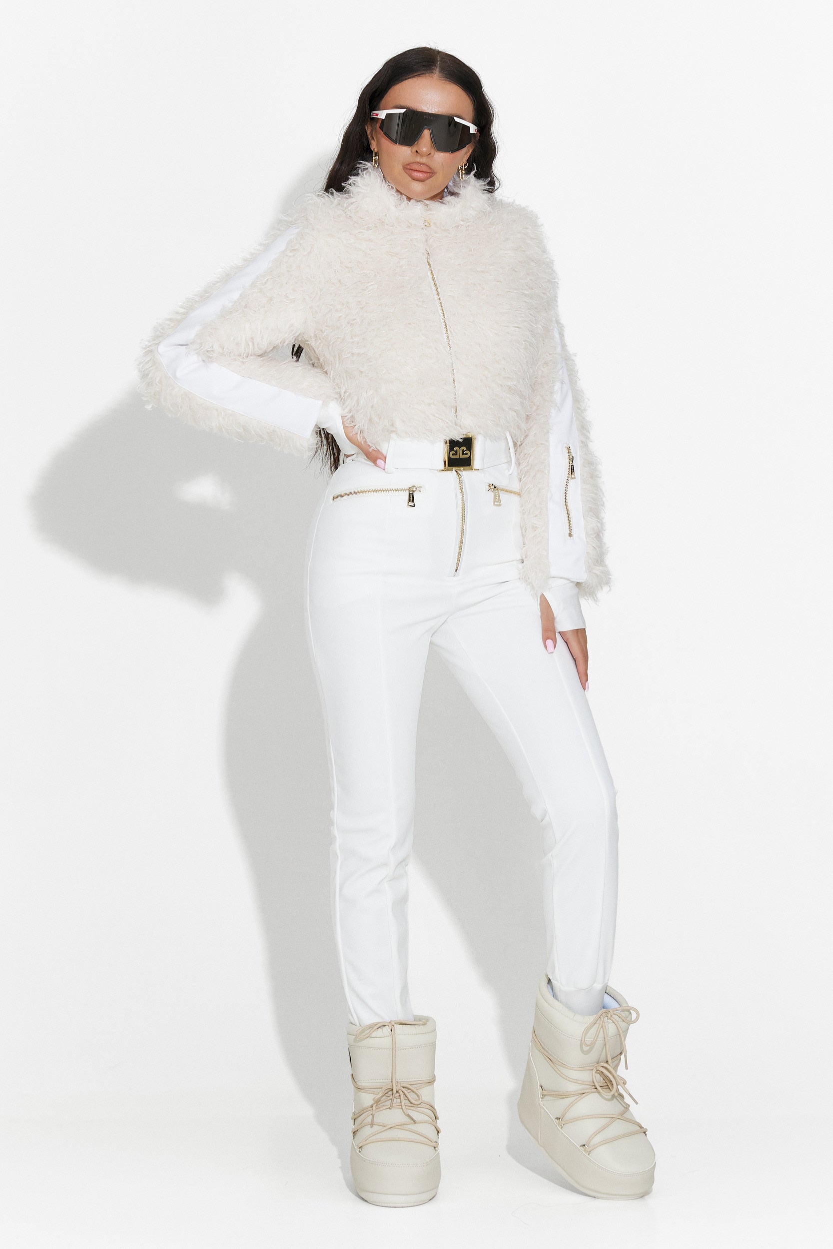 Combinaison de Ski Blanche Décontractée d'Alycia Bogas