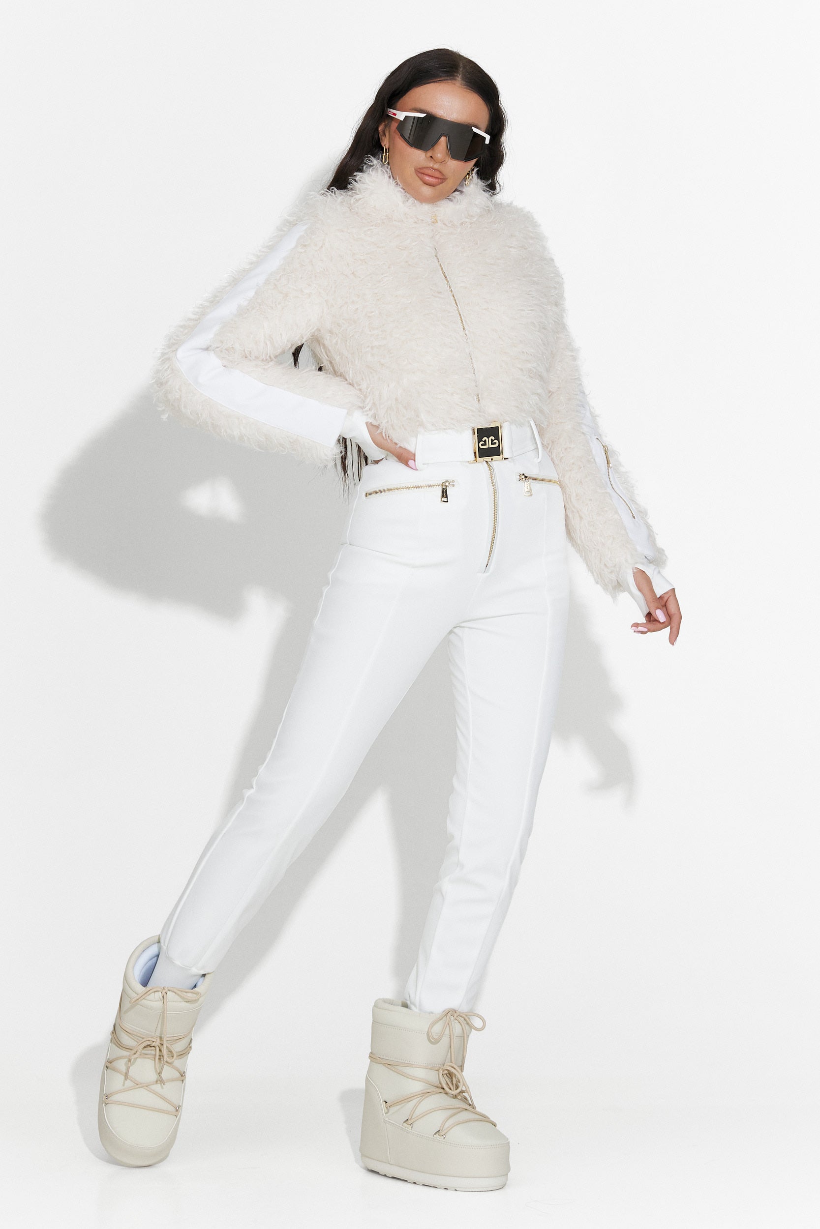 Combinaison de Ski Blanche Décontractée d'Alycia Bogas