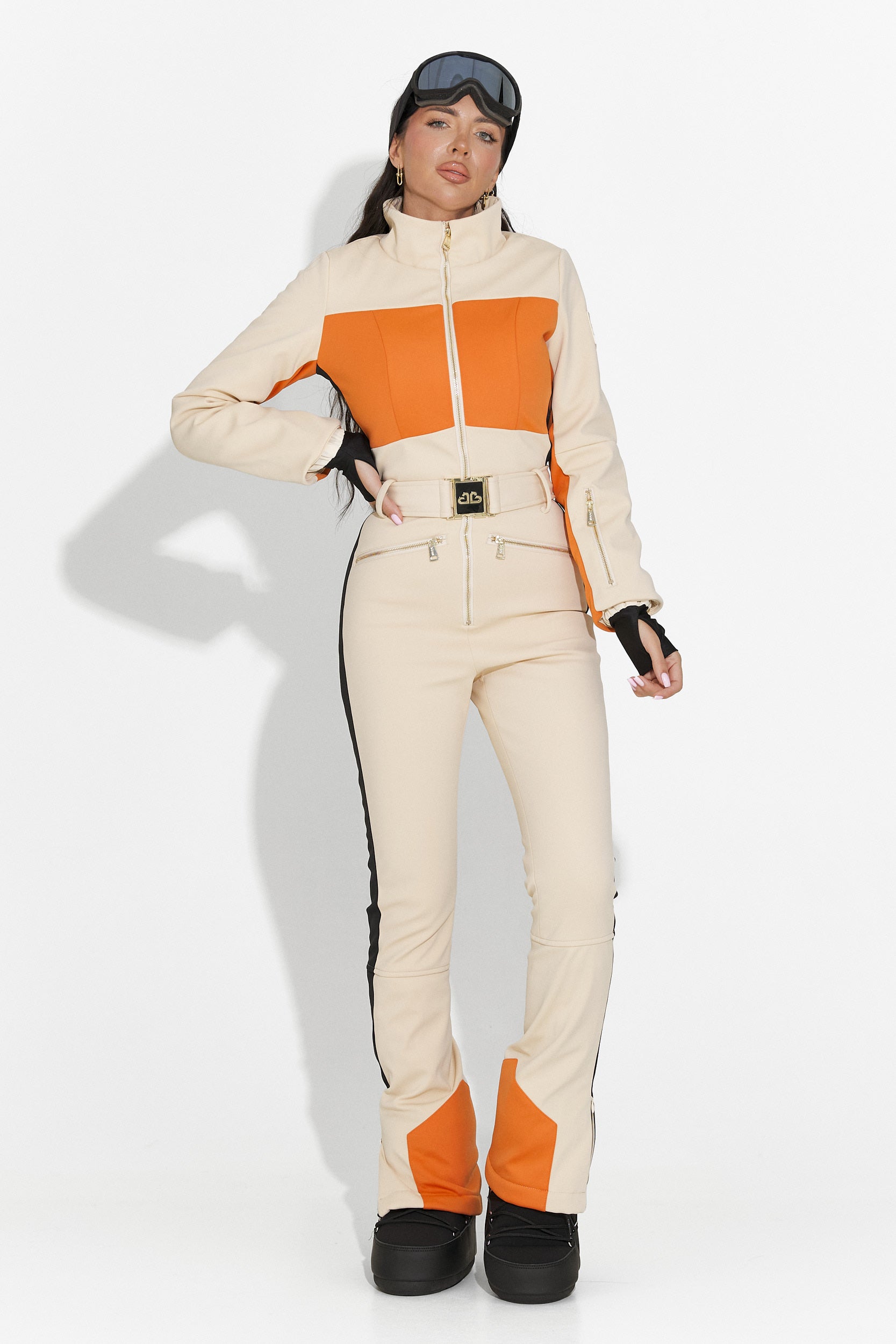 Σαλοπέτα σκι κάζουαλ μπεζ Vernoa Bogas