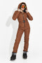 Casual brown ski jumpsuit Alpinova Bogas