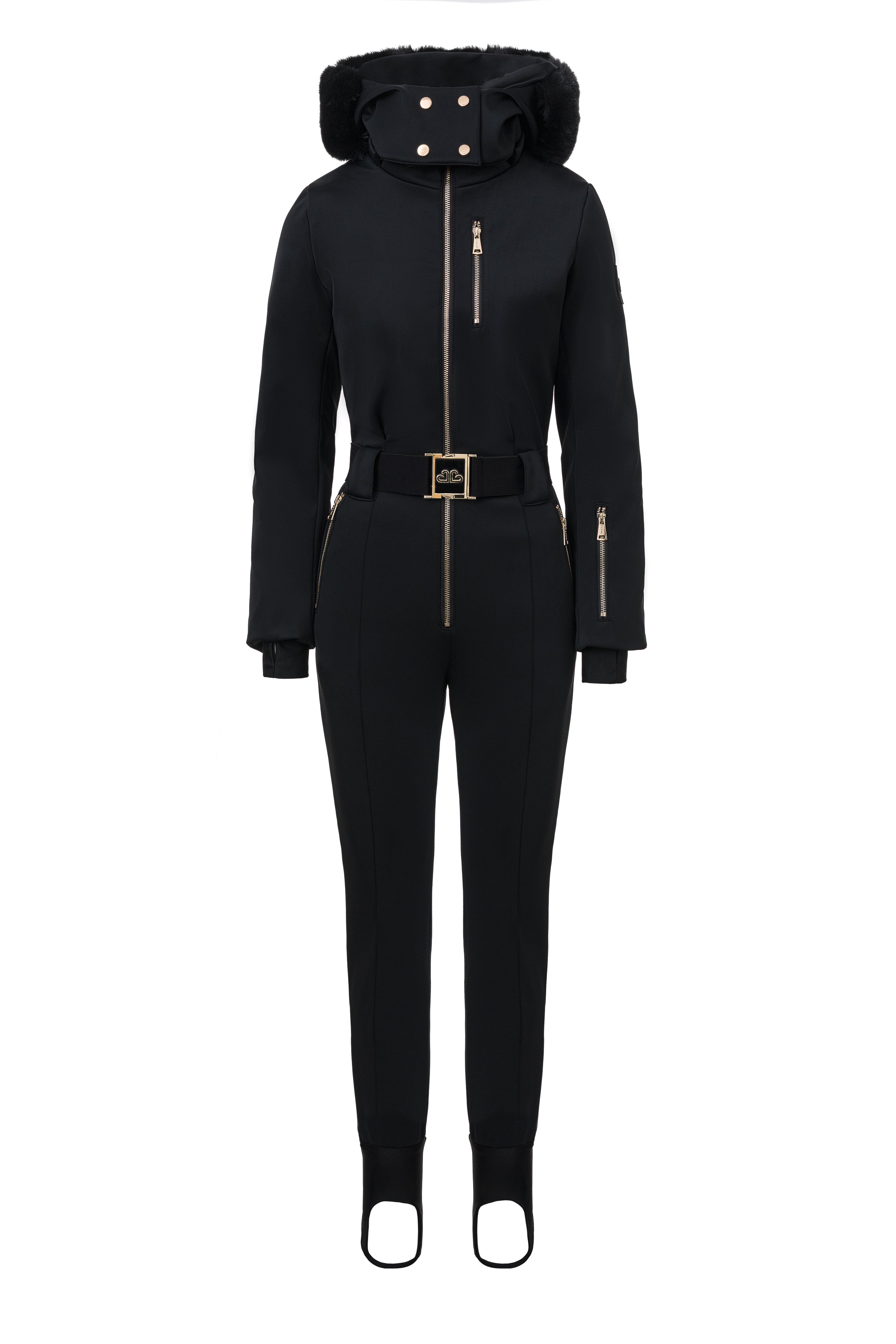 Black casual ski jumpsuit Frosina Bogas