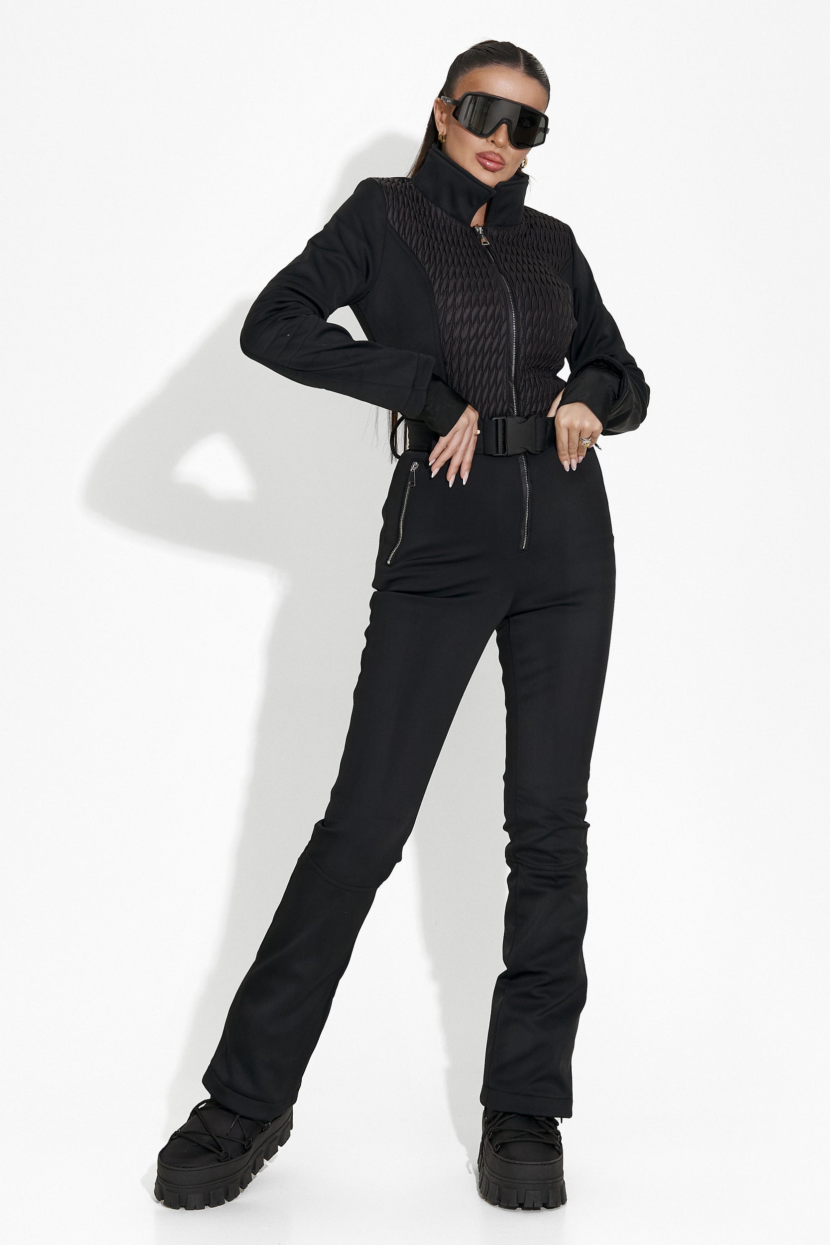Bogas Ski Bekleidung Skianzug Damen lässiger Skioverall in Schwarz Maisha
