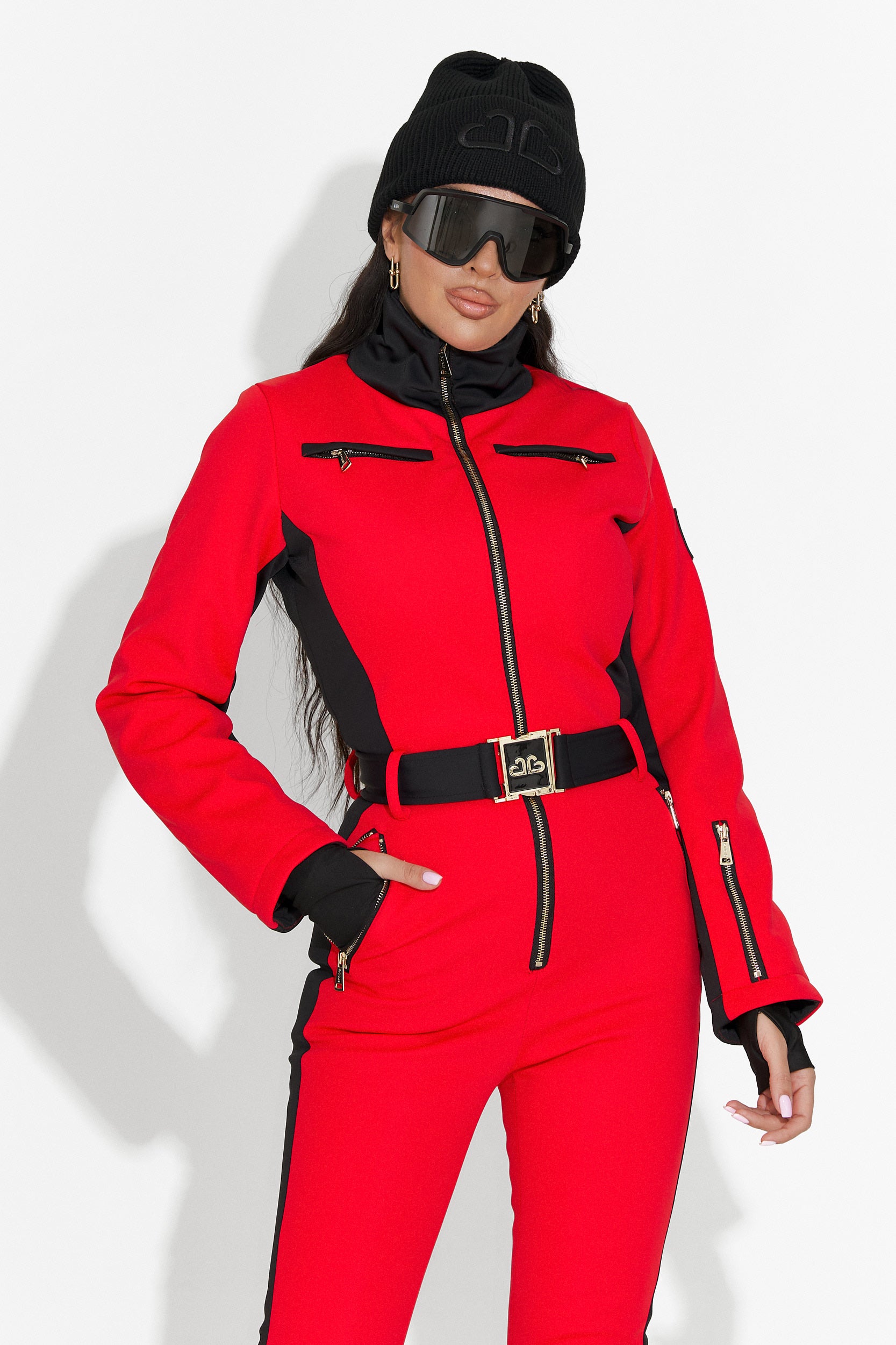 Casual red ski jumpsuit Oliviene Bogas