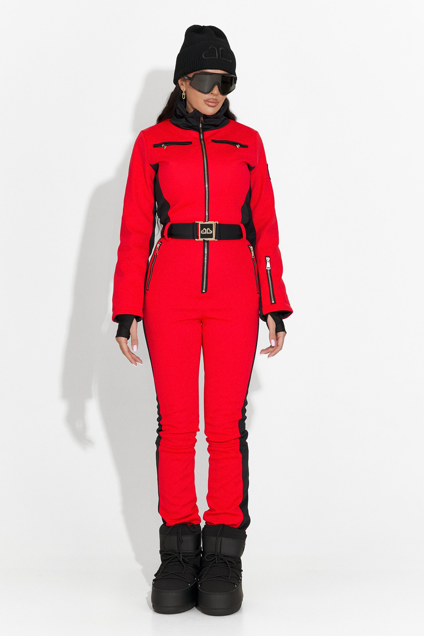 Combinaison de Ski Rouge Décontractée d'Oliviene Bogas