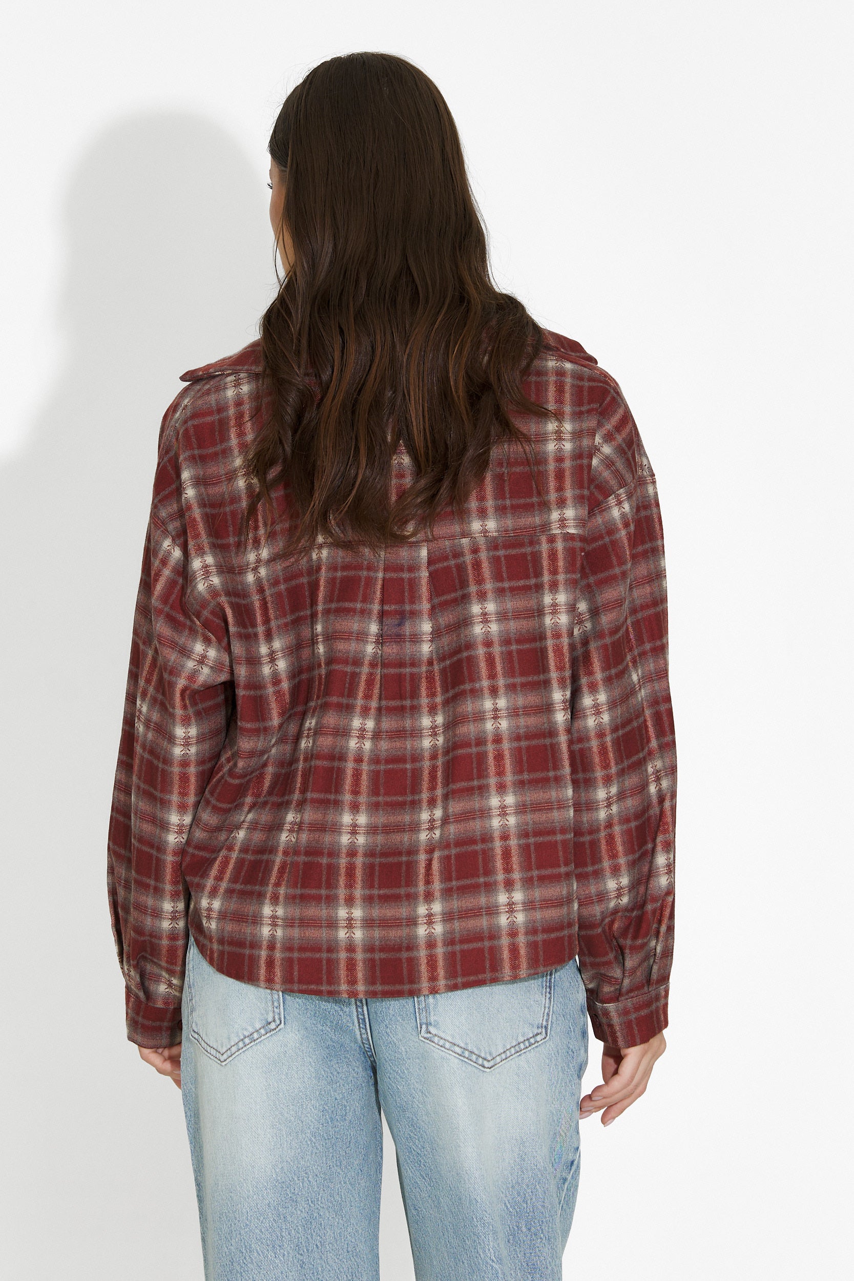 Σετ πουκάμισο γυναικείο + φανελάκι μπορντό Noielia Bogas