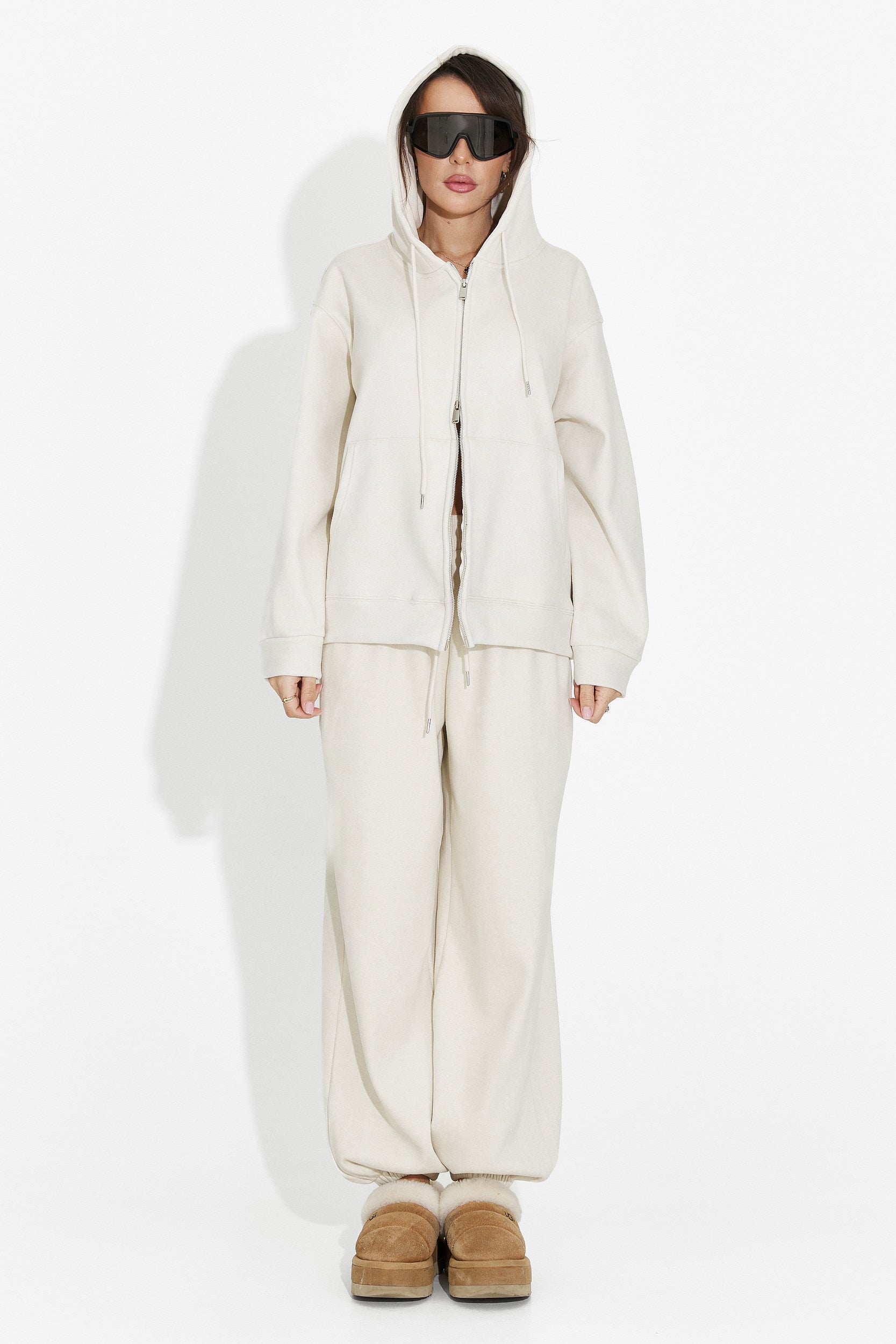 Beige casual damträningsdräkt Chester Bogas